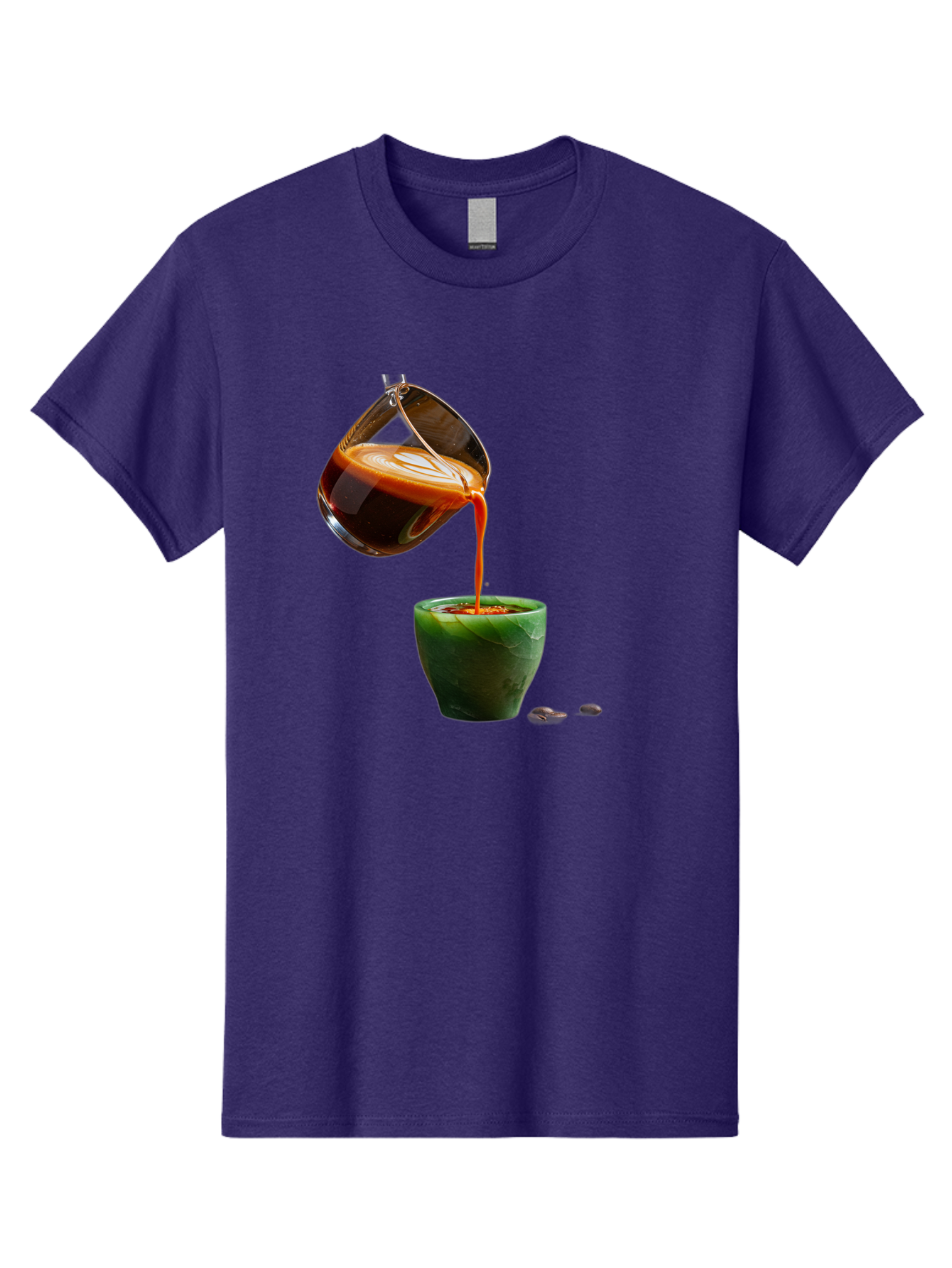 Coffee-Being-Poured Men'S Graphic Tee, 100% Cotton, Comfortable Casual Summer Wear, Machine Washable, Espresso Being Poured, Coffee In Cup, Rich Coffee, Coffee Beans, Morning Coffee, Coffee Culture, Caffeine Boost Bab784