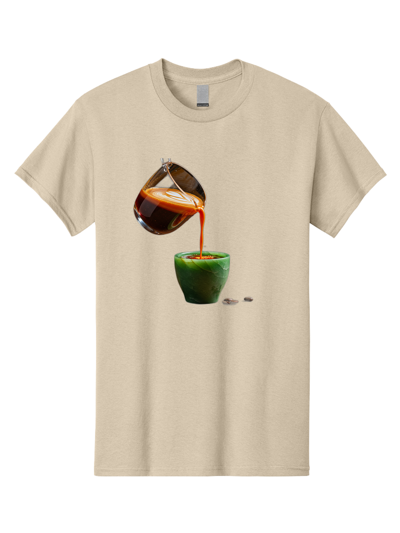 Coffee-Being-Poured Men'S Graphic Tee, 100% Cotton, Comfortable Casual Summer Wear, Machine Washable, Espresso Being Poured, Coffee In Cup, Rich Coffee, Coffee Beans, Morning Coffee, Coffee Culture, Caffeine Boost Bab784