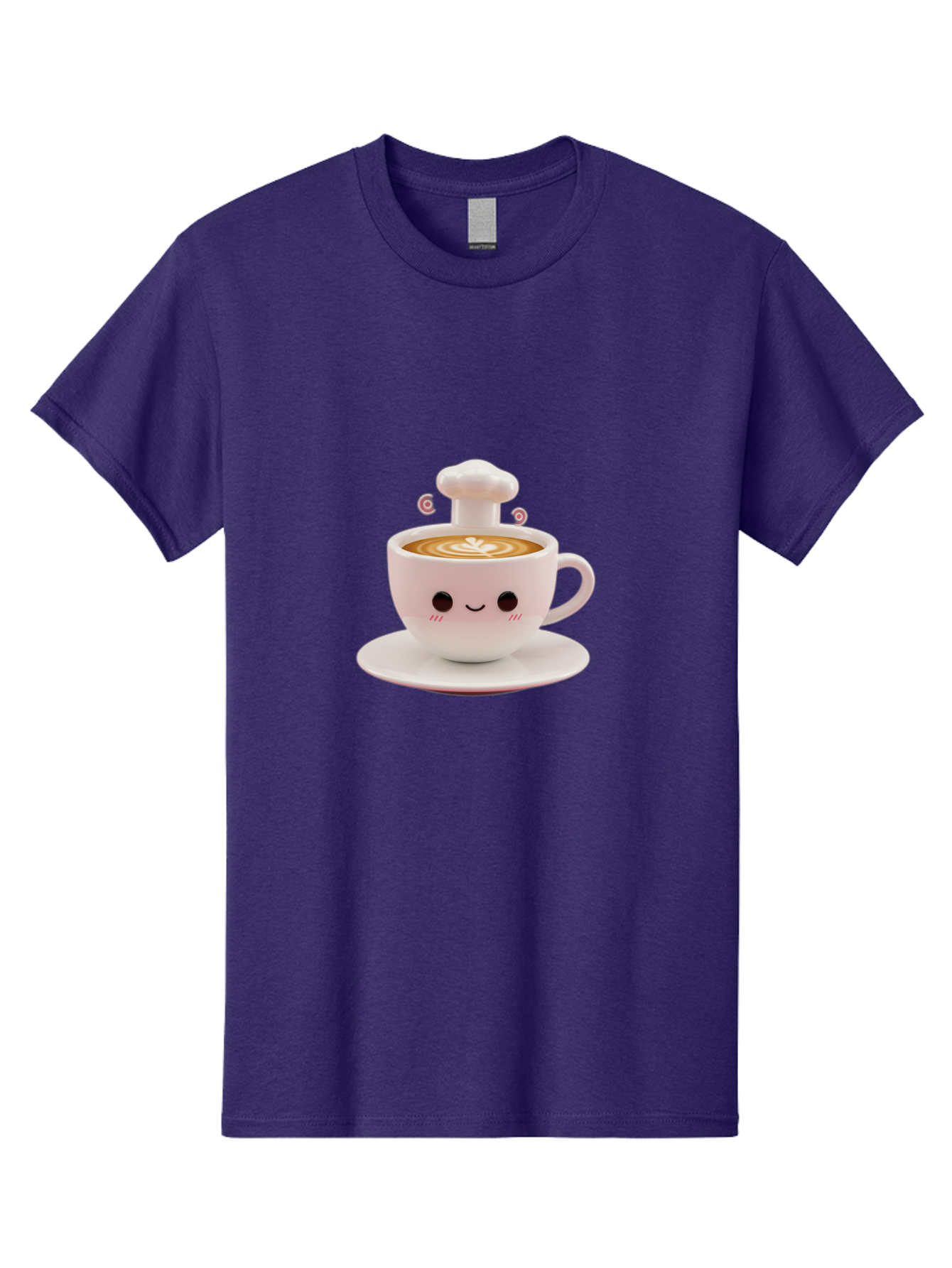 Coffee-Cup-4 Men'S Graphic Tee, 100% Cotton, Comfortable Casual Summer Wear, Machine Washable, Cute Coffee Cup, Cartoon Character, Coffee Latte Art, Smiley Face, Kawaii Culture, Coffee Break, Morning Pick-Me-Up, Adorable Design Bab789