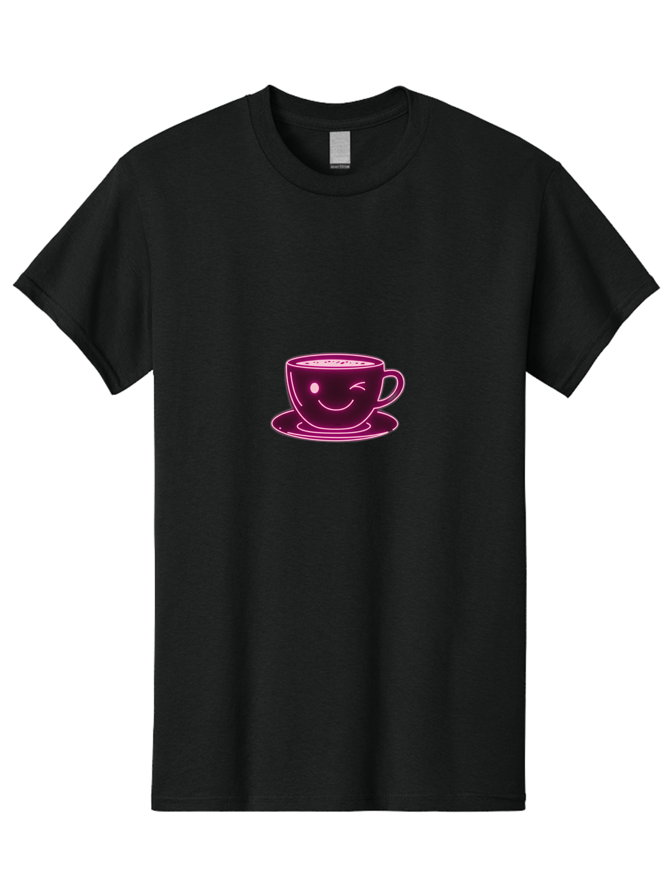 Coffee-Cup Men'S Graphic Tee, 100% Cotton, Comfortable Casual Summer Wear, Machine Washable, Happy Face, Coffee Break, Morning Pick-Me-Up, Caffeine Boost, Relaxed Vibe, Digital Illustration, Smiling Coffee Cup, Cartoon Character Bab800