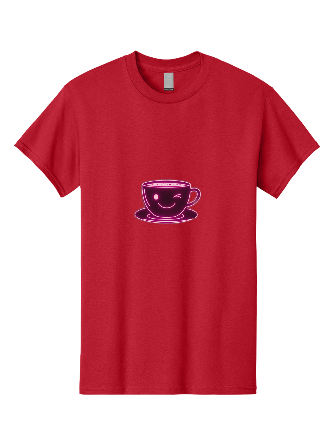 Coffee-Cup Men'S Graphic Tee, 100% Cotton, Comfortable Casual Summer Wear, Machine Washable, Happy Face, Coffee Break, Morning Pick-Me-Up, Caffeine Boost, Relaxed Vibe, Digital Illustration, Smiling Coffee Cup, Cartoon Character Bab800