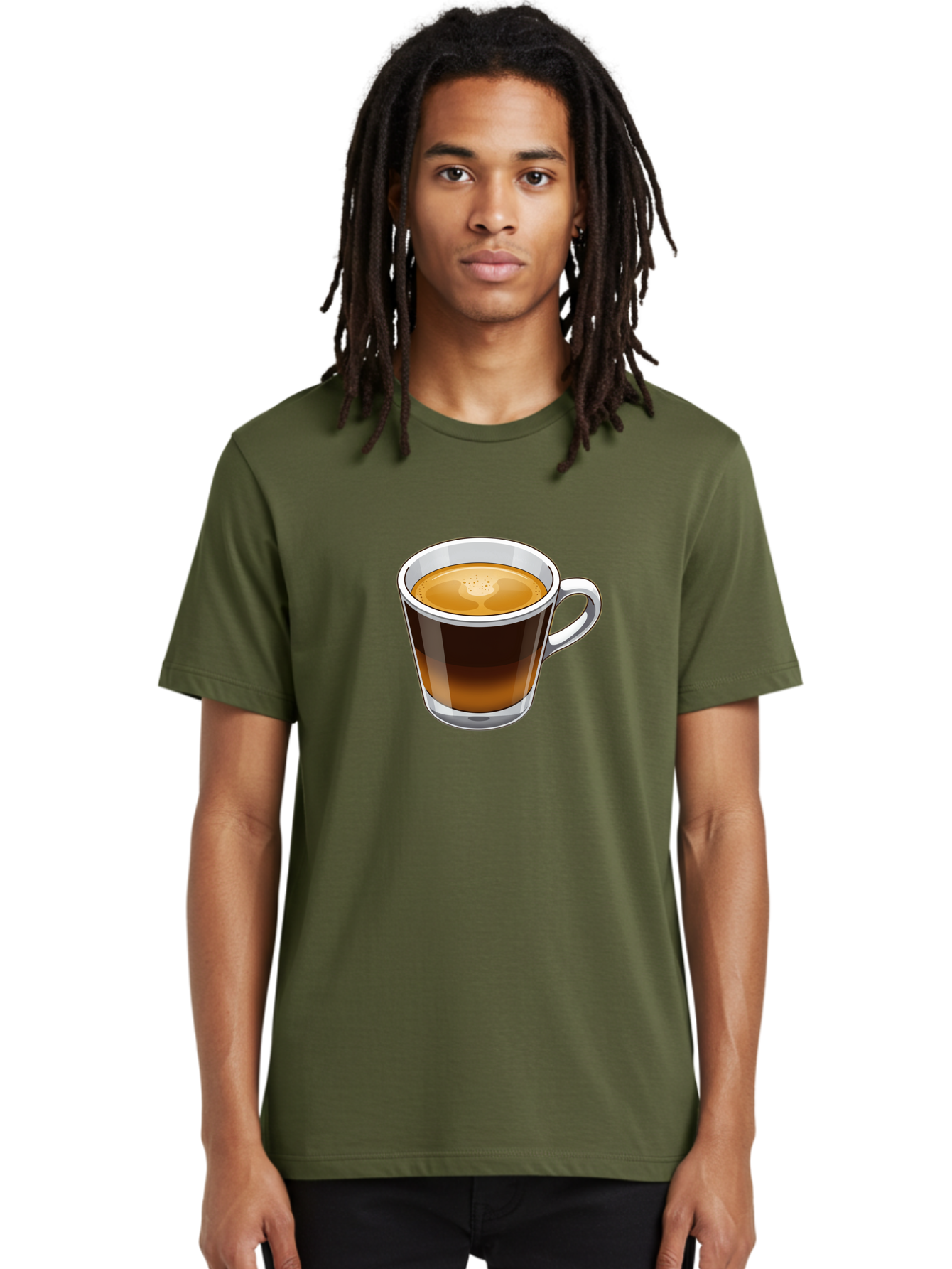 Cup-Of-Coffee-5 Men'S Graphic Tee, 100% Cotton, Comfortable Casual Summer Wear, Machine Washable, Coffee In A Mug, Espresso Cup, Coffee Beverage, Morning Coffee, Caffeine Drink, Hot Beverage, Coffee Culture Bab837
