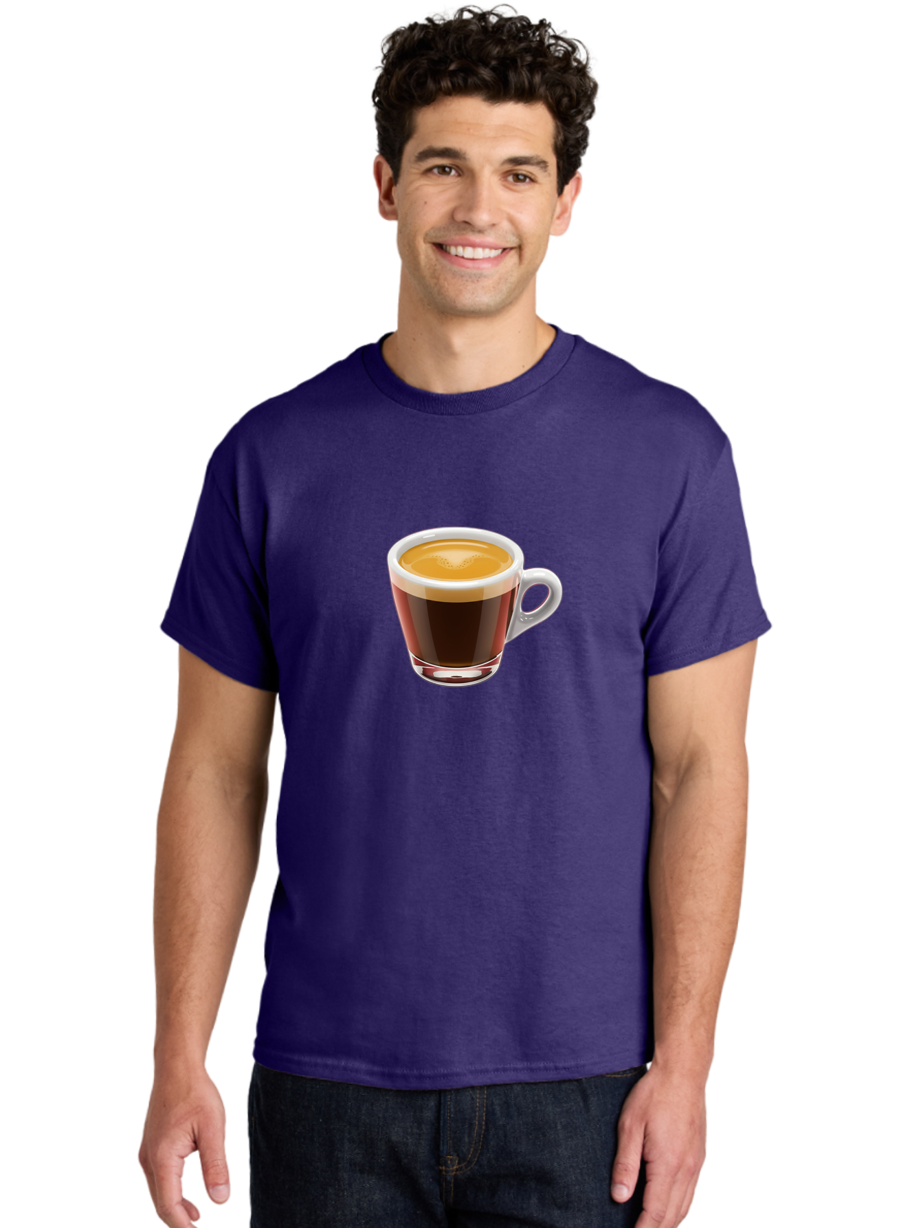 Cup-Of-Coffee-6 Men'S Graphic Tee, 100% Cotton, Comfortable Casual Summer Wear, Machine Washable, Coffee Cup, Espresso, Frothy Milk, Coffee Drink, Morning Coffee, Hot Beverage, Rich Flavor, Dark Coffee, Creamy Texture, Coffee Culture Bab838