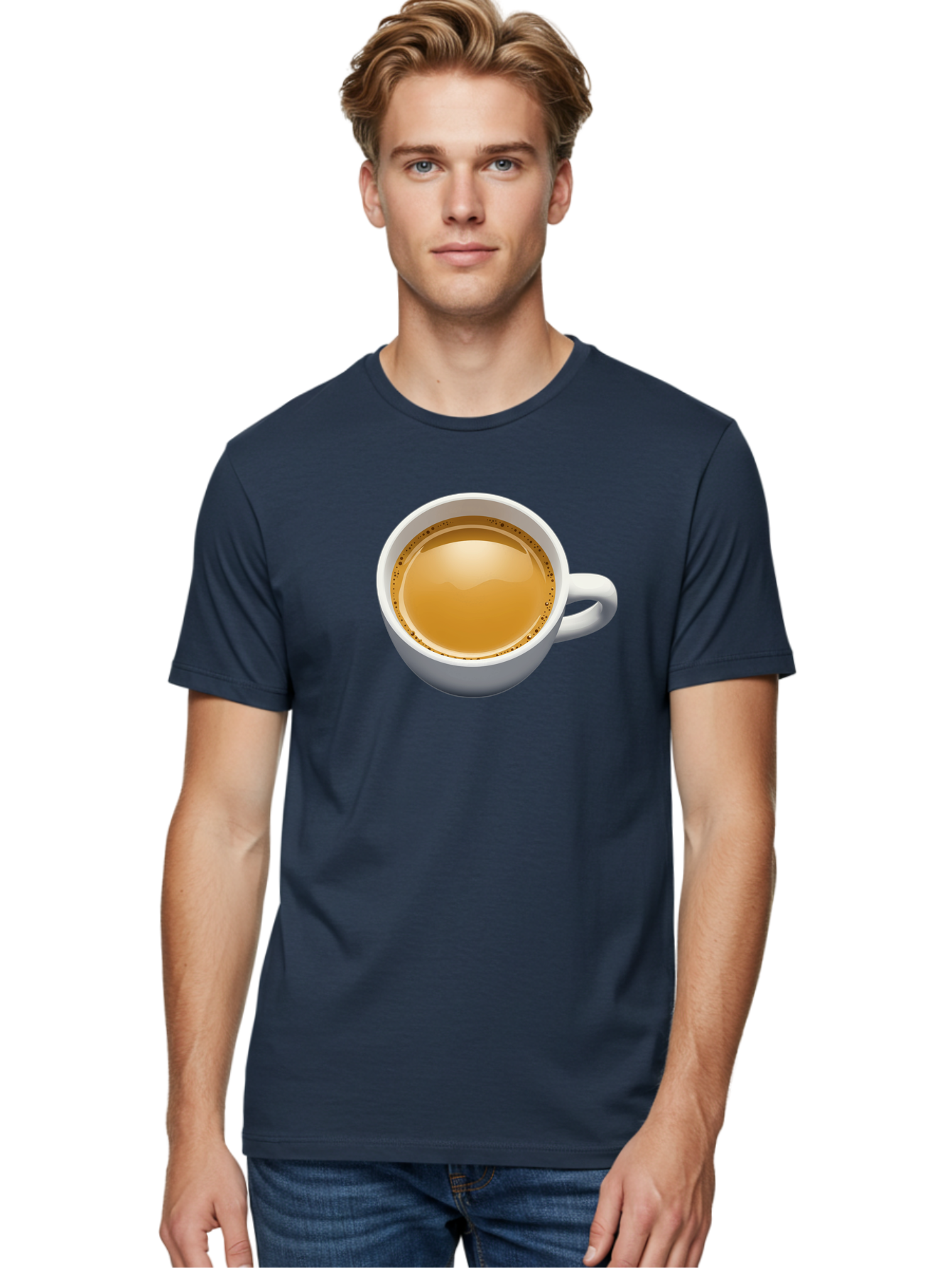 Cup-Of-Coffee-7 Men'S Graphic Tee, 100% Cotton, Comfortable Casual Summer Wear, Machine Washable, Coffee Cup, Morning Coffee, Coffee Time, Morning Routine, Caffeine Boost, Warm Beverage, Tea Or Coffee Bab839