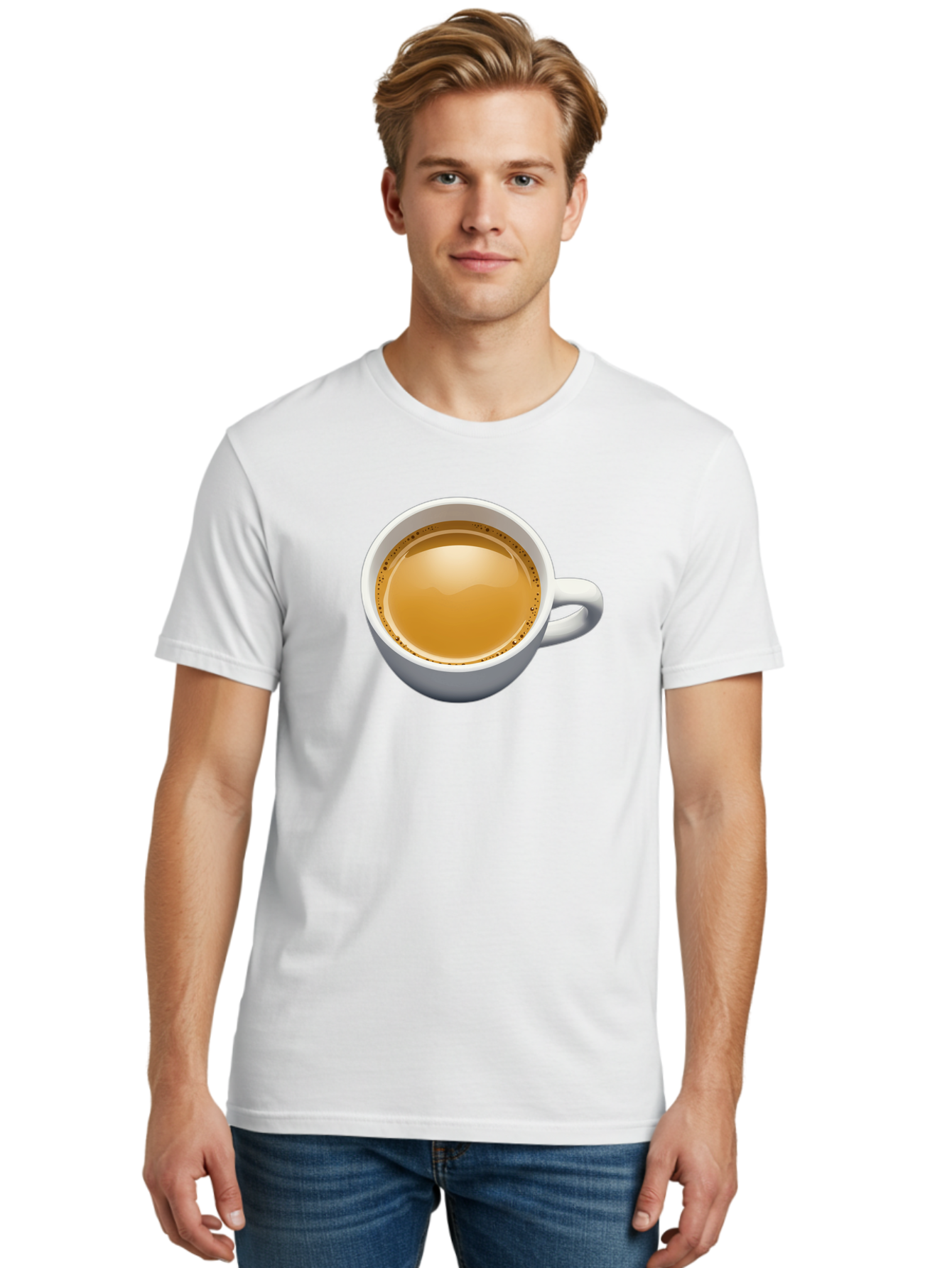 Cup-Of-Coffee-7 Men'S Graphic Tee, 100% Cotton, Comfortable Casual Summer Wear, Machine Washable, Coffee Cup, Morning Coffee, Coffee Time, Morning Routine, Caffeine Boost, Warm Beverage, Tea Or Coffee Bab839