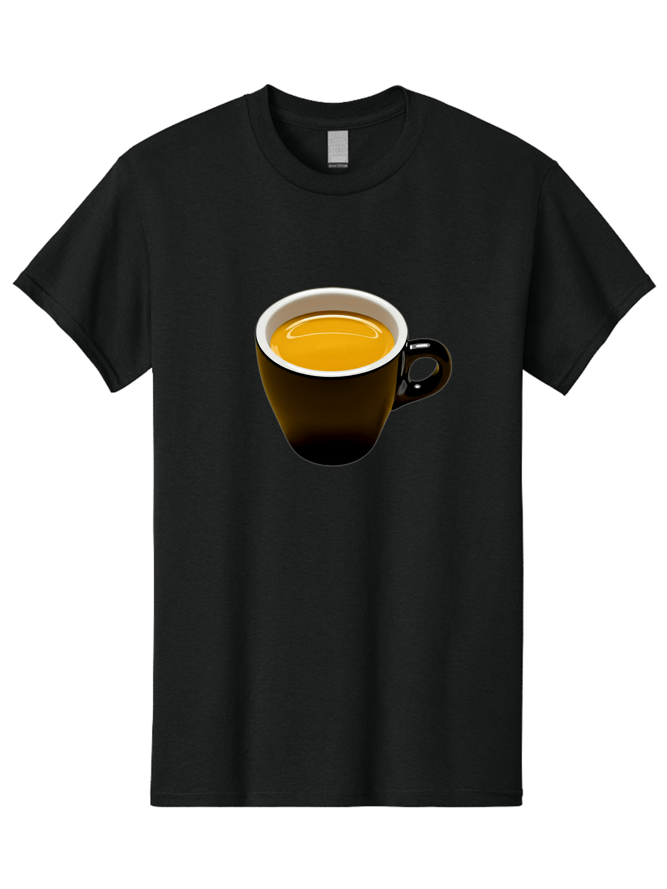 Cup-Of-Tea Men'S Graphic Tee, 100% Cotton, Comfortable Casual Summer Wear, Machine Washable, Black Tea Cup, Yellow Tea, Coffee Mug, Morning Beverage, Relaxing Drink, Cozy Atmosphere, Tea Time, Warm Beverage, Soothing Tea Bab841