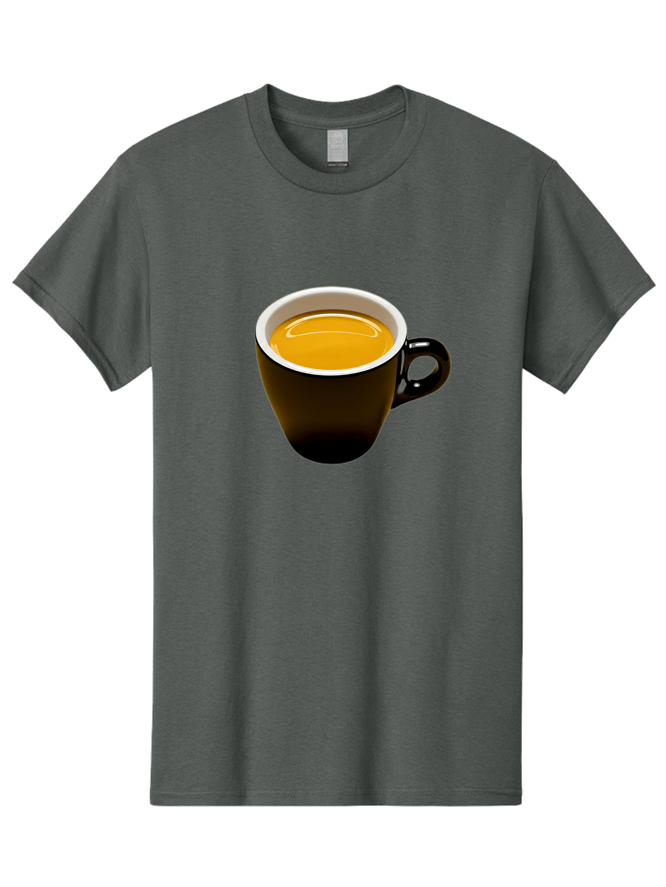 Cup-Of-Tea Men'S Graphic Tee, 100% Cotton, Comfortable Casual Summer Wear, Machine Washable, Black Tea Cup, Yellow Tea, Coffee Mug, Morning Beverage, Relaxing Drink, Cozy Atmosphere, Tea Time, Warm Beverage, Soothing Tea Bab841
