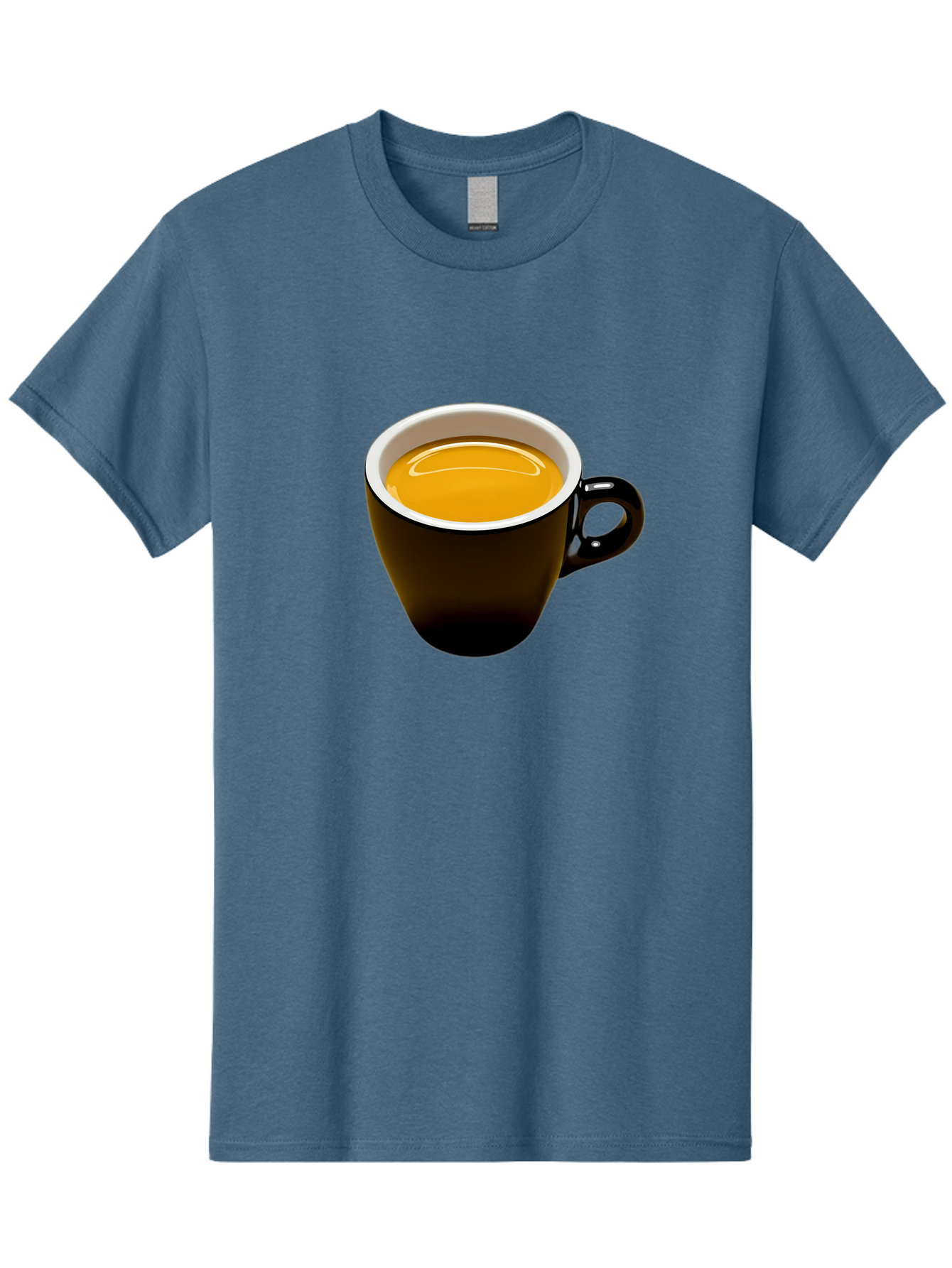 Cup-Of-Tea Men'S Graphic Tee, 100% Cotton, Comfortable Casual Summer Wear, Machine Washable, Black Tea Cup, Yellow Tea, Coffee Mug, Morning Beverage, Relaxing Drink, Cozy Atmosphere, Tea Time, Warm Beverage, Soothing Tea Bab841
