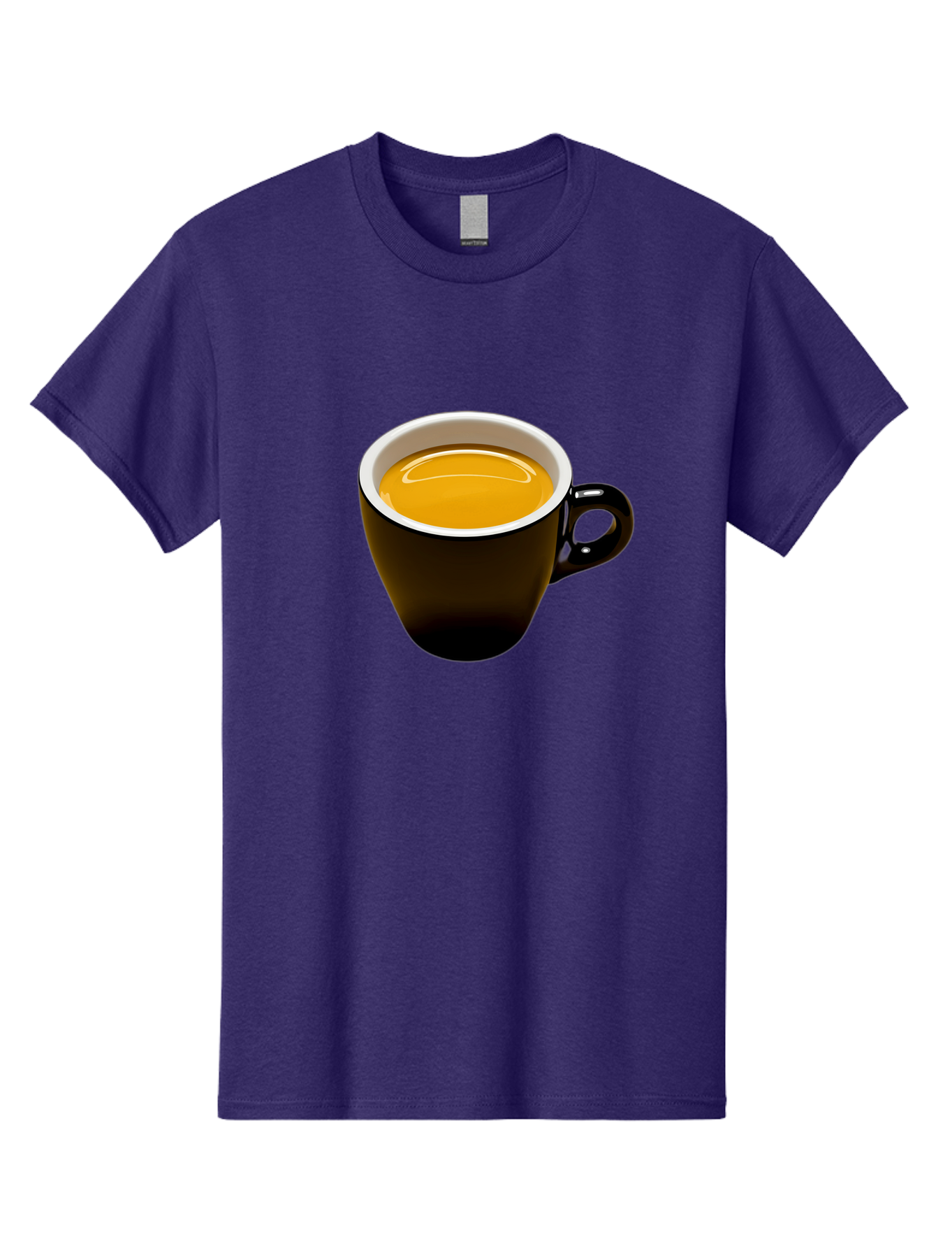 Cup-Of-Tea Men'S Graphic Tee, 100% Cotton, Comfortable Casual Summer Wear, Machine Washable, Black Tea Cup, Yellow Tea, Coffee Mug, Morning Beverage, Relaxing Drink, Cozy Atmosphere, Tea Time, Warm Beverage, Soothing Tea Bab841