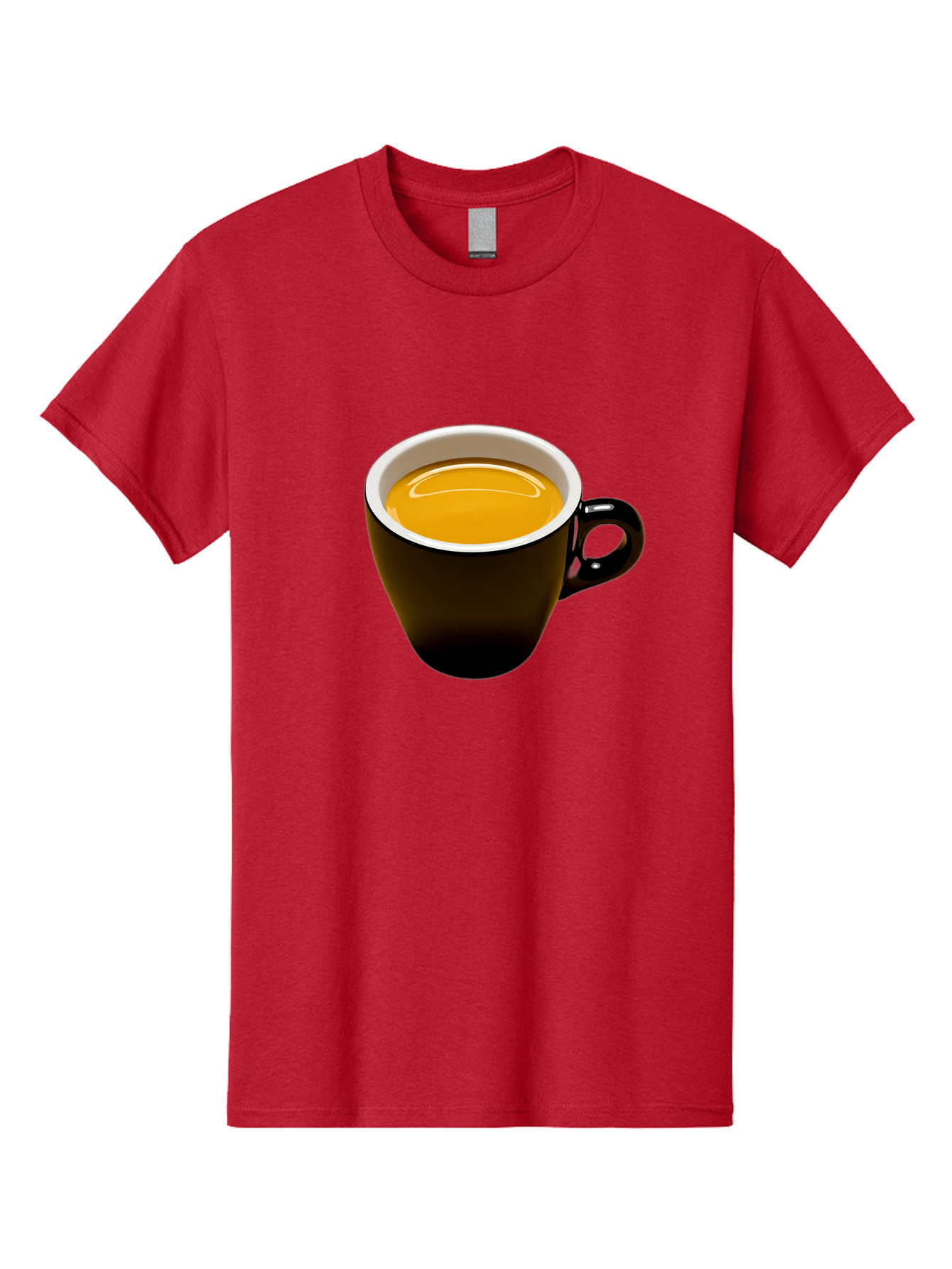 Cup-Of-Tea Men'S Graphic Tee, 100% Cotton, Comfortable Casual Summer Wear, Machine Washable, Black Tea Cup, Yellow Tea, Coffee Mug, Morning Beverage, Relaxing Drink, Cozy Atmosphere, Tea Time, Warm Beverage, Soothing Tea Bab841