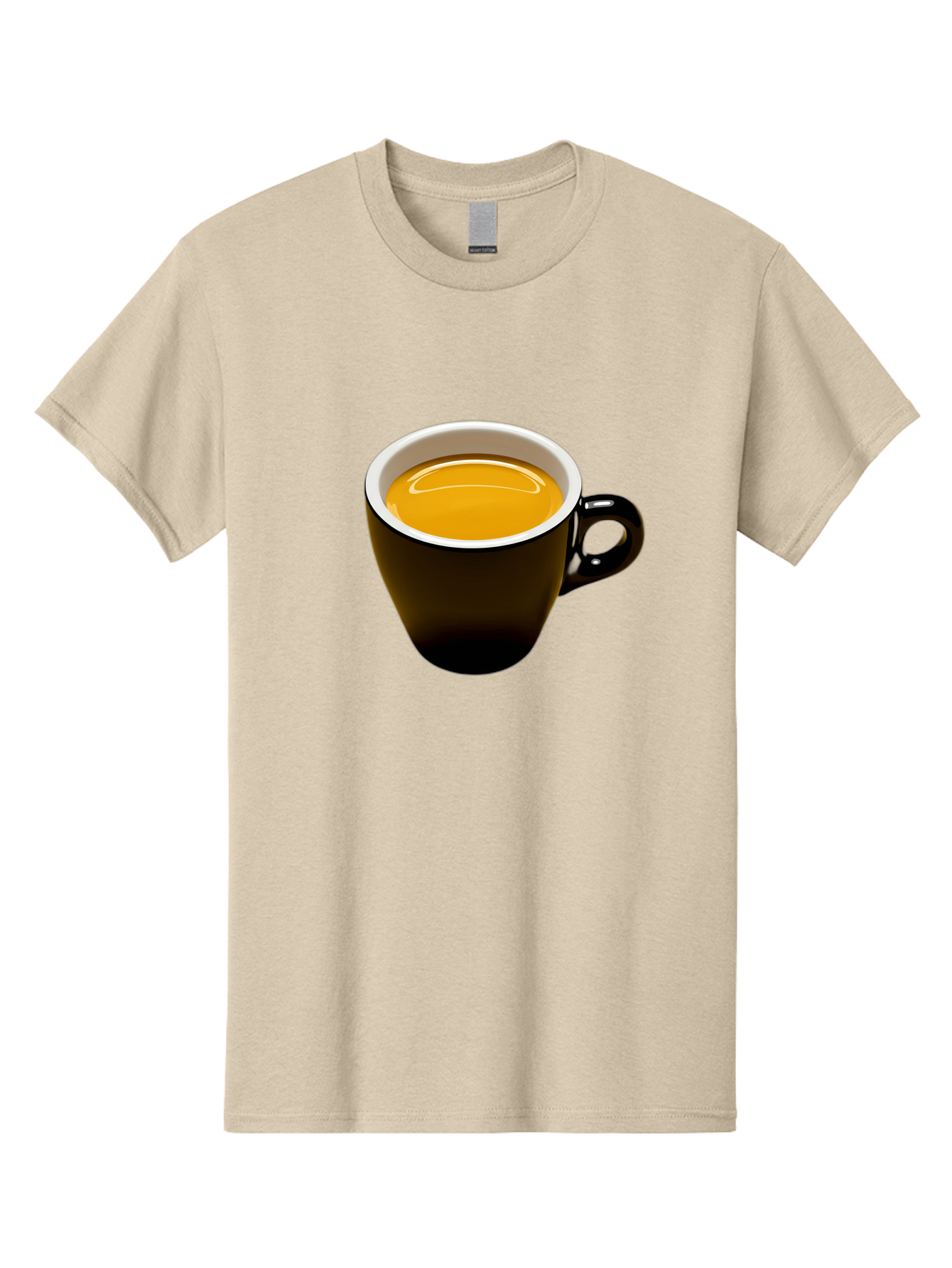 Cup-Of-Tea Men'S Graphic Tee, 100% Cotton, Comfortable Casual Summer Wear, Machine Washable, Black Tea Cup, Yellow Tea, Coffee Mug, Morning Beverage, Relaxing Drink, Cozy Atmosphere, Tea Time, Warm Beverage, Soothing Tea Bab841