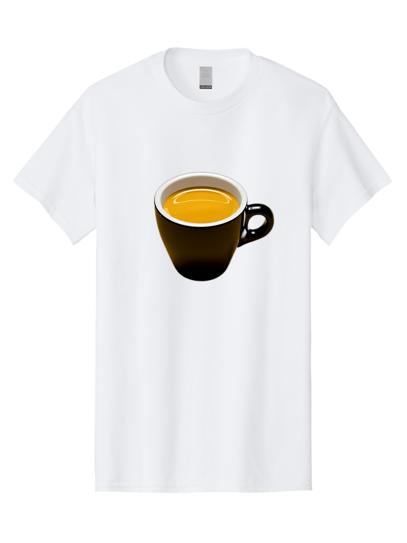 Cup-Of-Tea Men'S Graphic Tee, 100% Cotton, Comfortable Casual Summer Wear, Machine Washable, Black Tea Cup, Yellow Tea, Coffee Mug, Morning Beverage, Relaxing Drink, Cozy Atmosphere, Tea Time, Warm Beverage, Soothing Tea Bab841