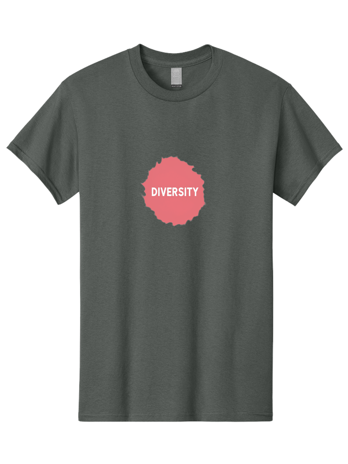 Diversity Men'S Graphic Tee, 100% Cotton, Comfortable Casual Summer Wear, Machine Washable, Diversity Concept, Pink Splash, White Text, Inclusive Messaging, Empowerment Graphics, Equality Symbols, Social Justice Imagery Bab858