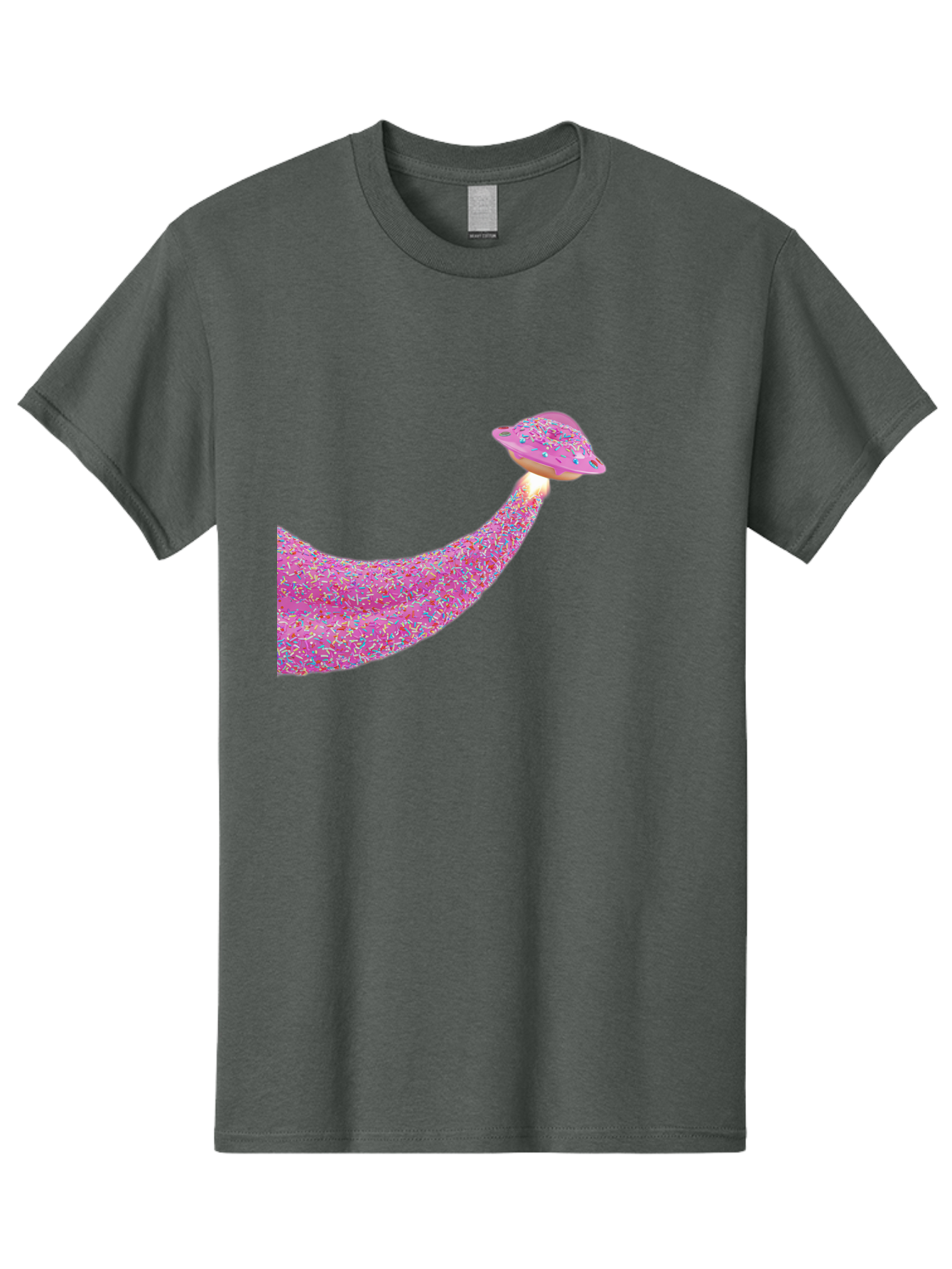 Donut-Banana Men'S Graphic Tee, 100% Cotton, Comfortable Casual Summer Wear, Machine Washable, Donut Topped Banana, Sprinkles On Banana, Sweet Treats, Colorful Dessert, Whimsical Design, Fun Illustration, Pastel Colors, Playful Art, Bab867