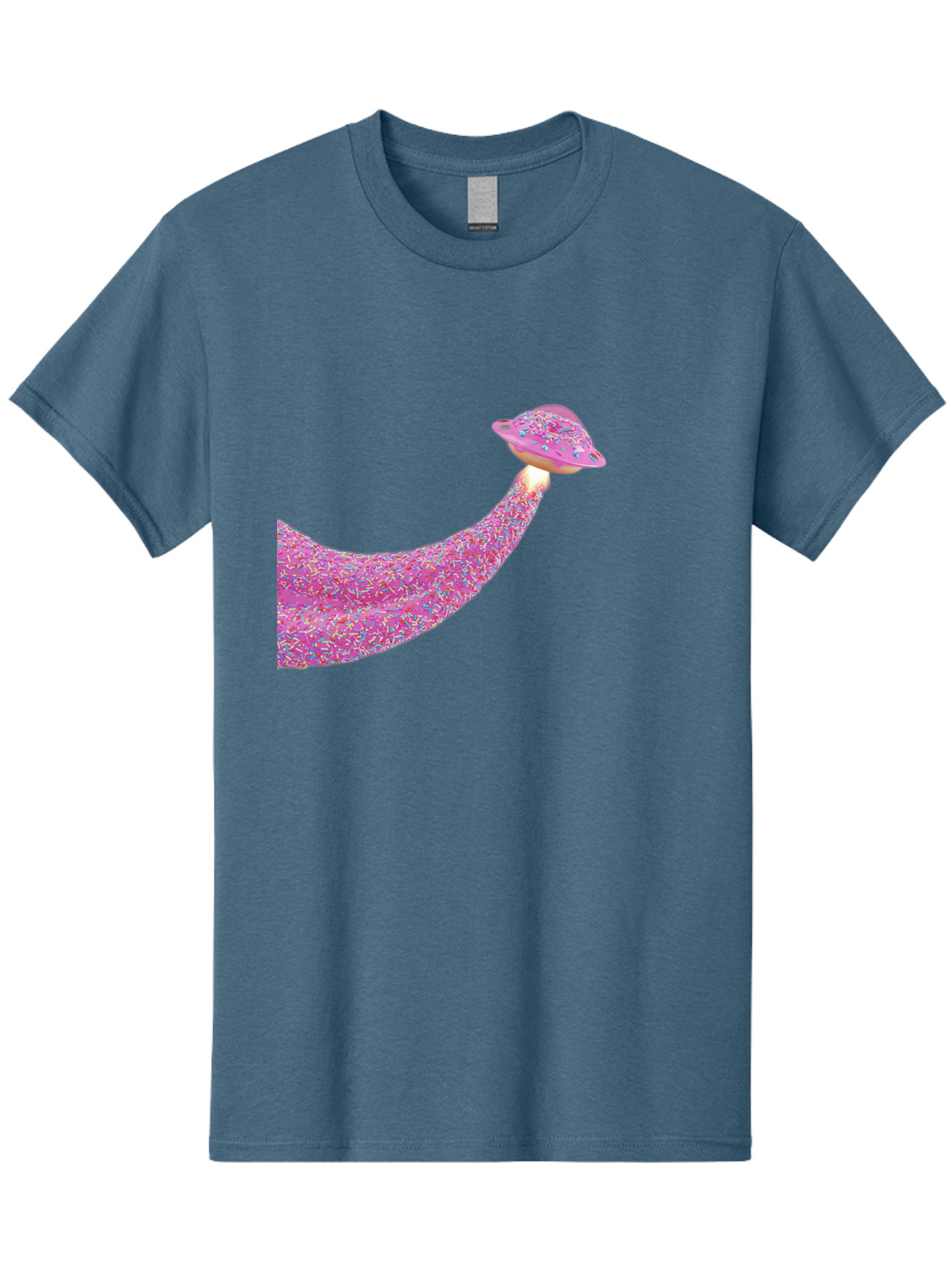 Donut-Banana Men'S Graphic Tee, 100% Cotton, Comfortable Casual Summer Wear, Machine Washable, Donut Topped Banana, Sprinkles On Banana, Sweet Treats, Colorful Dessert, Whimsical Design, Fun Illustration, Pastel Colors, Playful Art, Bab867