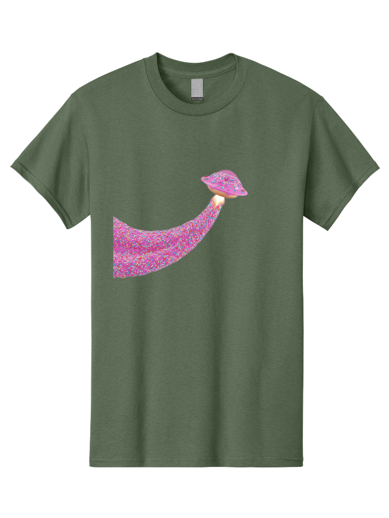 Donut-Banana Men'S Graphic Tee, 100% Cotton, Comfortable Casual Summer Wear, Machine Washable, Donut Topped Banana, Sprinkles On Banana, Sweet Treats, Colorful Dessert, Whimsical Design, Fun Illustration, Pastel Colors, Playful Art, Bab867