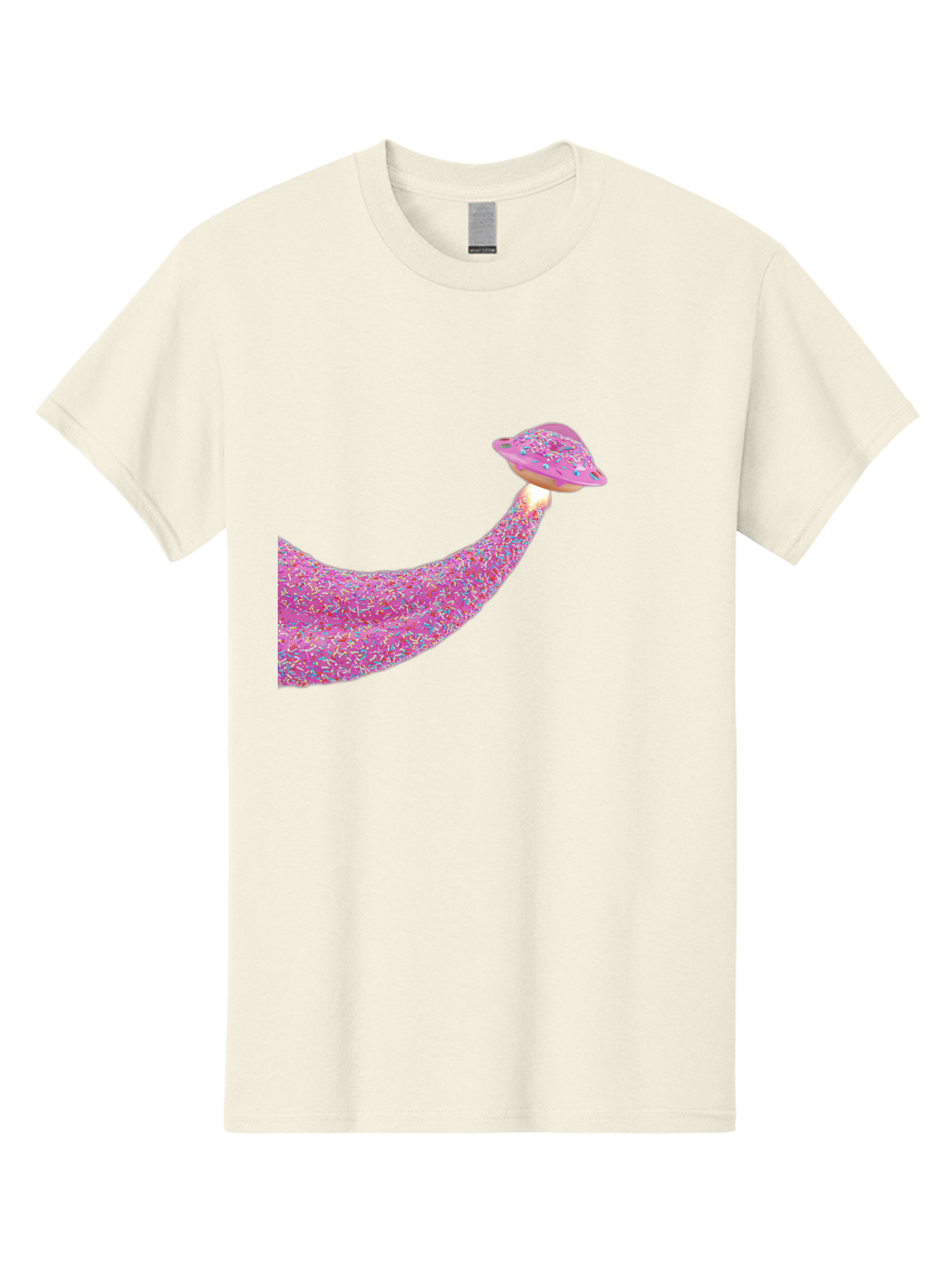 Donut-Banana Men'S Graphic Tee, 100% Cotton, Comfortable Casual Summer Wear, Machine Washable, Donut Topped Banana, Sprinkles On Banana, Sweet Treats, Colorful Dessert, Whimsical Design, Fun Illustration, Pastel Colors, Playful Art, Bab867