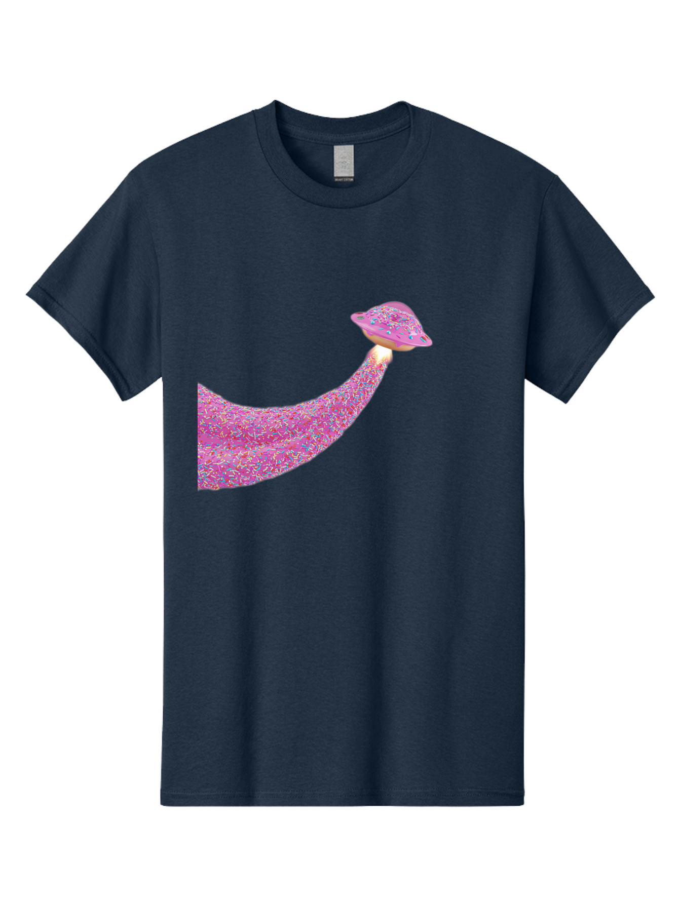 Donut-Banana Men'S Graphic Tee, 100% Cotton, Comfortable Casual Summer Wear, Machine Washable, Donut Topped Banana, Sprinkles On Banana, Sweet Treats, Colorful Dessert, Whimsical Design, Fun Illustration, Pastel Colors, Playful Art, Bab867