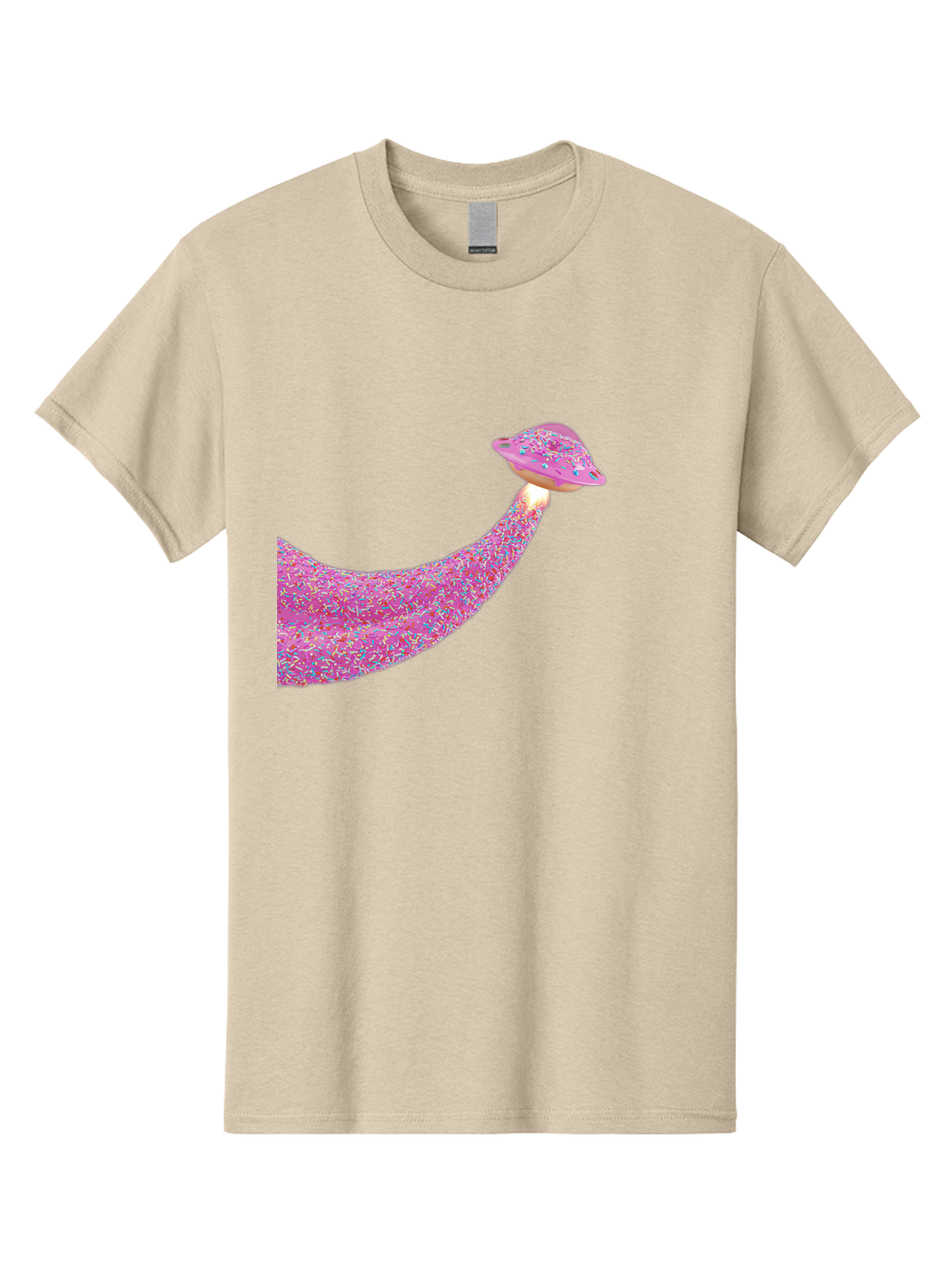 Donut-Banana Men'S Graphic Tee, 100% Cotton, Comfortable Casual Summer Wear, Machine Washable, Donut Topped Banana, Sprinkles On Banana, Sweet Treats, Colorful Dessert, Whimsical Design, Fun Illustration, Pastel Colors, Playful Art, Bab867