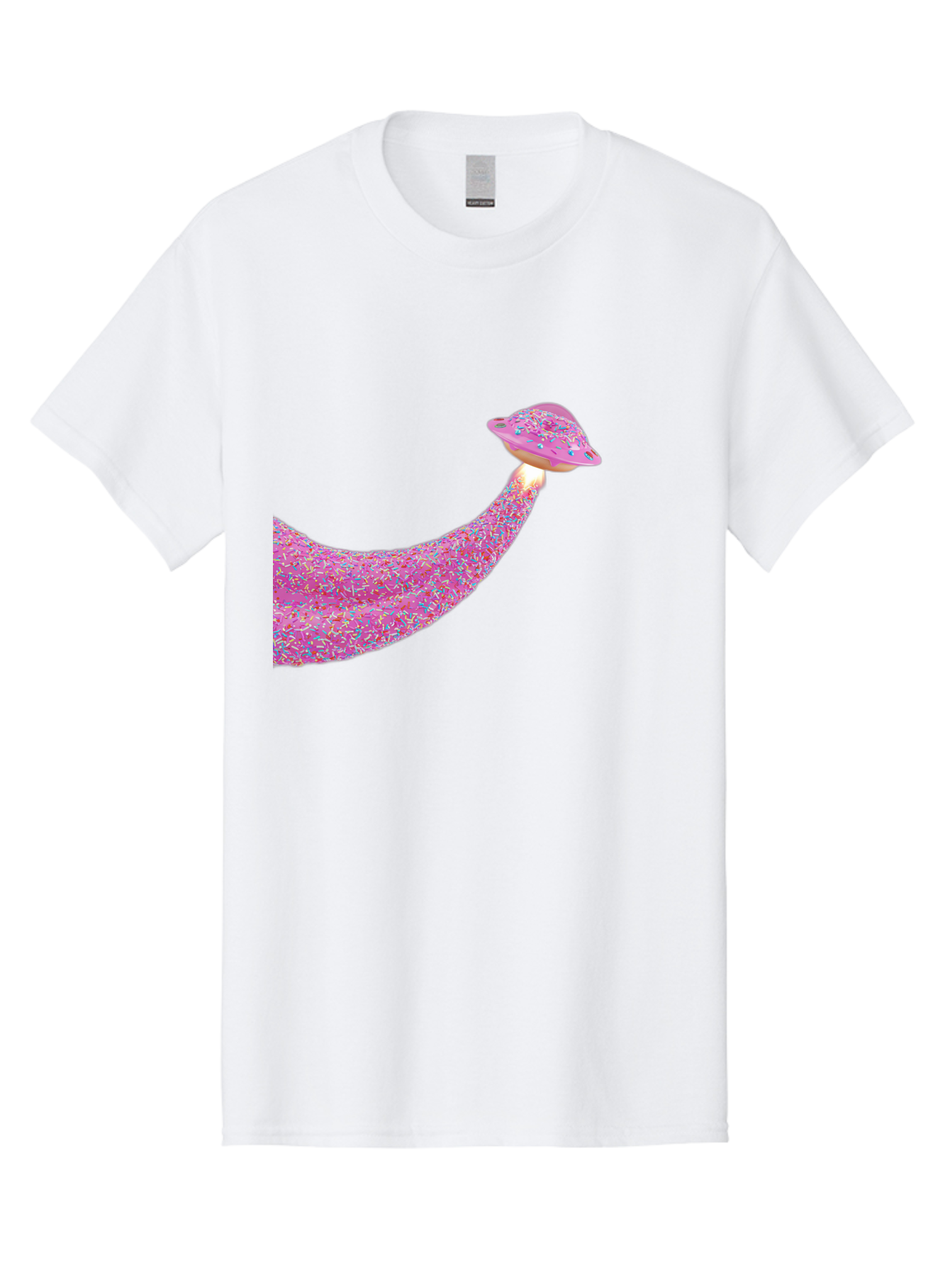 Donut-Banana Men'S Graphic Tee, 100% Cotton, Comfortable Casual Summer Wear, Machine Washable, Donut Topped Banana, Sprinkles On Banana, Sweet Treats, Colorful Dessert, Whimsical Design, Fun Illustration, Pastel Colors, Playful Art, Bab867