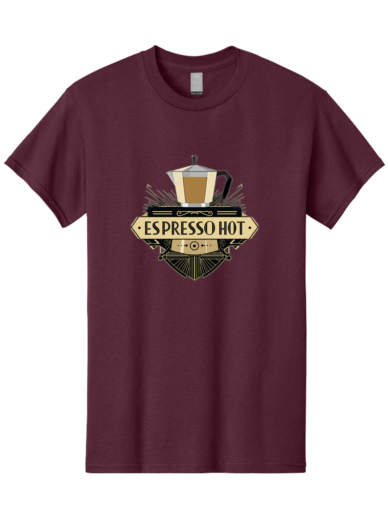 Espresso-Hot Men'S Graphic Tee, 100% Cotton, Comfortable Casual Summer Wear, Machine Washable, Coffee Shop Logo, Espresso Machine, Hot Coffee, Coffee Culture, Cafe Branding, Coffee Art, Coffee Design, Espresso Love, Coffee Signs, Bab889