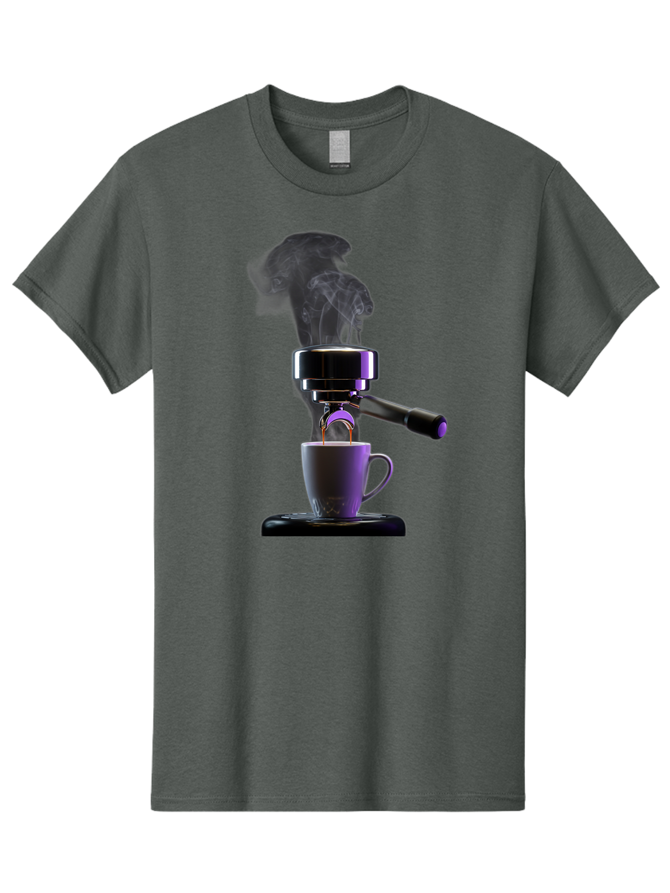 Espresso-Machine Men'S Graphic Tee, 100% Cotton, Comfortable Casual Summer Wear, Machine Washable, Espresso Machine, Coffee Cup, Steam Rising, Coffee Brewing, Black Coffee, Cafe Culture, Coffee Art, Morning Coffee, Espresso Shot, Coffee Time Bab890