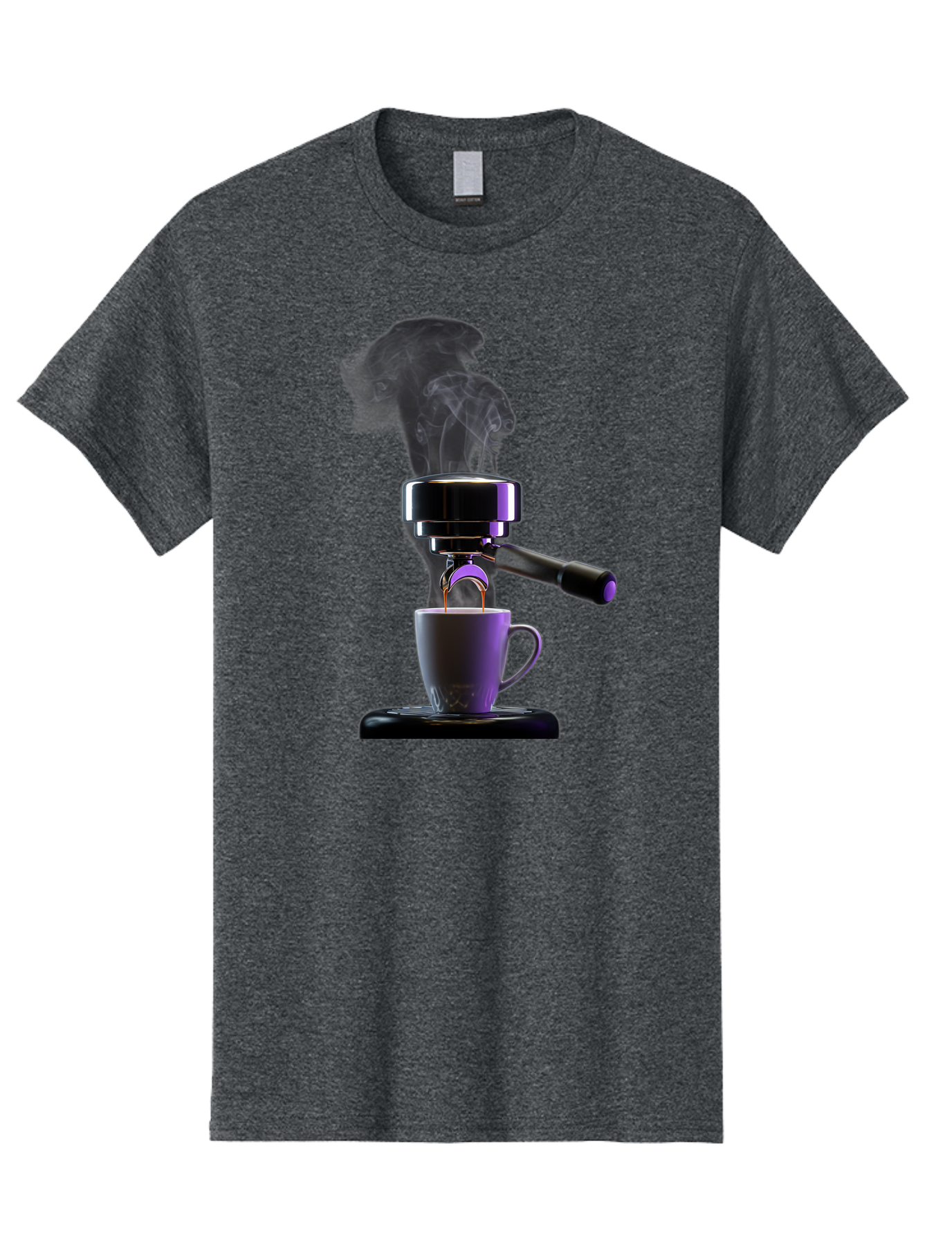 Espresso-Machine Men'S Graphic Tee, 100% Cotton, Comfortable Casual Summer Wear, Machine Washable, Espresso Machine, Coffee Cup, Steam Rising, Coffee Brewing, Black Coffee, Cafe Culture, Coffee Art, Morning Coffee, Espresso Shot, Coffee Time Bab890