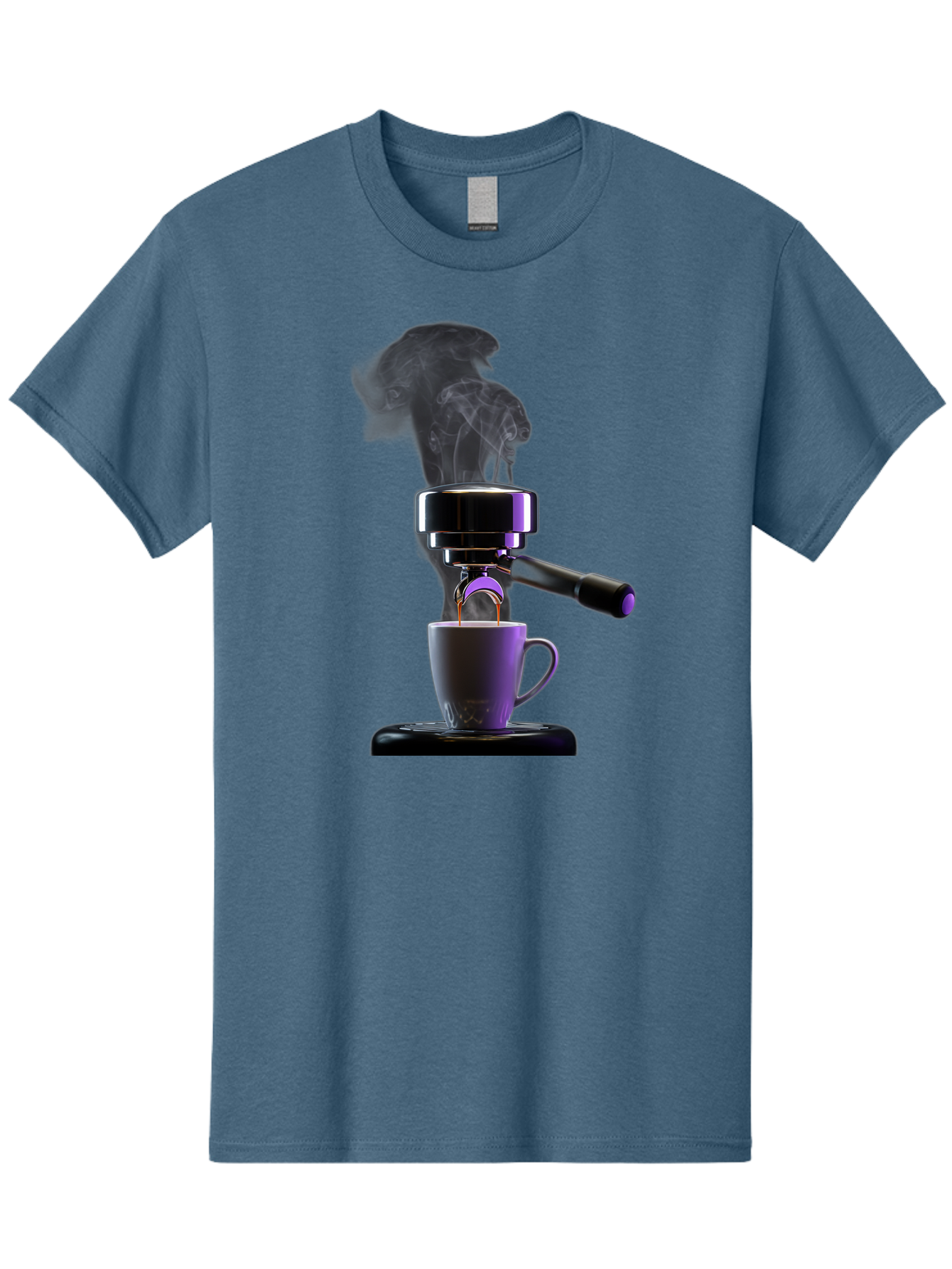 Espresso-Machine Men'S Graphic Tee, 100% Cotton, Comfortable Casual Summer Wear, Machine Washable, Espresso Machine, Coffee Cup, Steam Rising, Coffee Brewing, Black Coffee, Cafe Culture, Coffee Art, Morning Coffee, Espresso Shot, Coffee Time Bab890