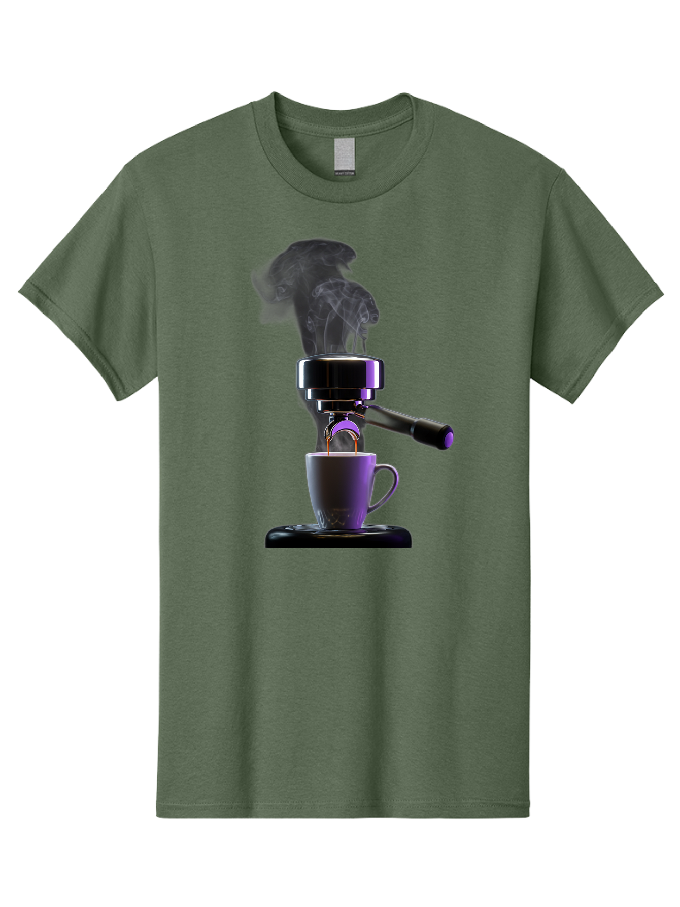 Espresso-Machine Men'S Graphic Tee, 100% Cotton, Comfortable Casual Summer Wear, Machine Washable, Espresso Machine, Coffee Cup, Steam Rising, Coffee Brewing, Black Coffee, Cafe Culture, Coffee Art, Morning Coffee, Espresso Shot, Coffee Time Bab890