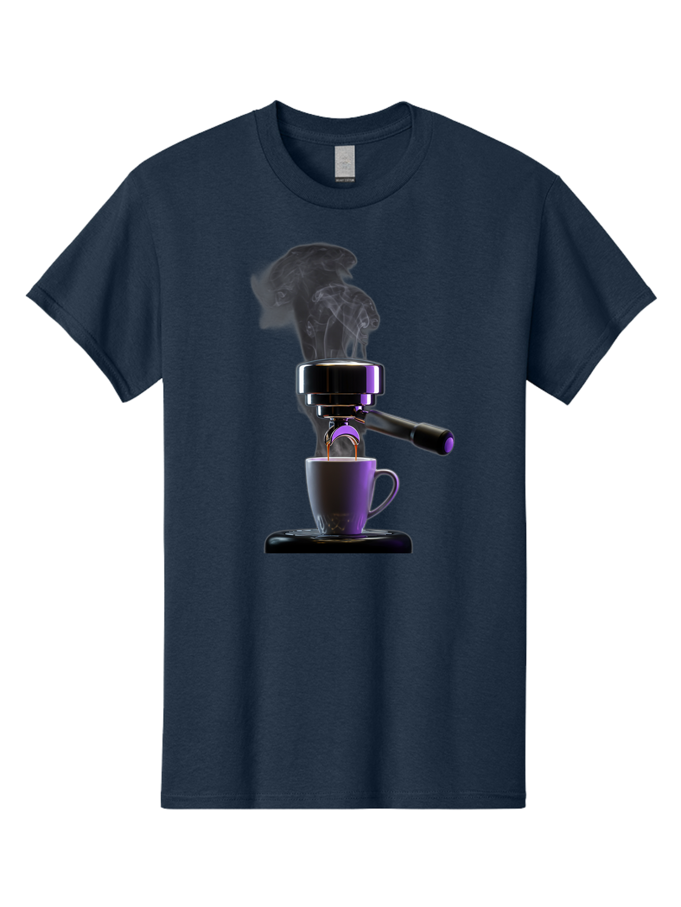 Espresso-Machine Men'S Graphic Tee, 100% Cotton, Comfortable Casual Summer Wear, Machine Washable, Espresso Machine, Coffee Cup, Steam Rising, Coffee Brewing, Black Coffee, Cafe Culture, Coffee Art, Morning Coffee, Espresso Shot, Coffee Time Bab890