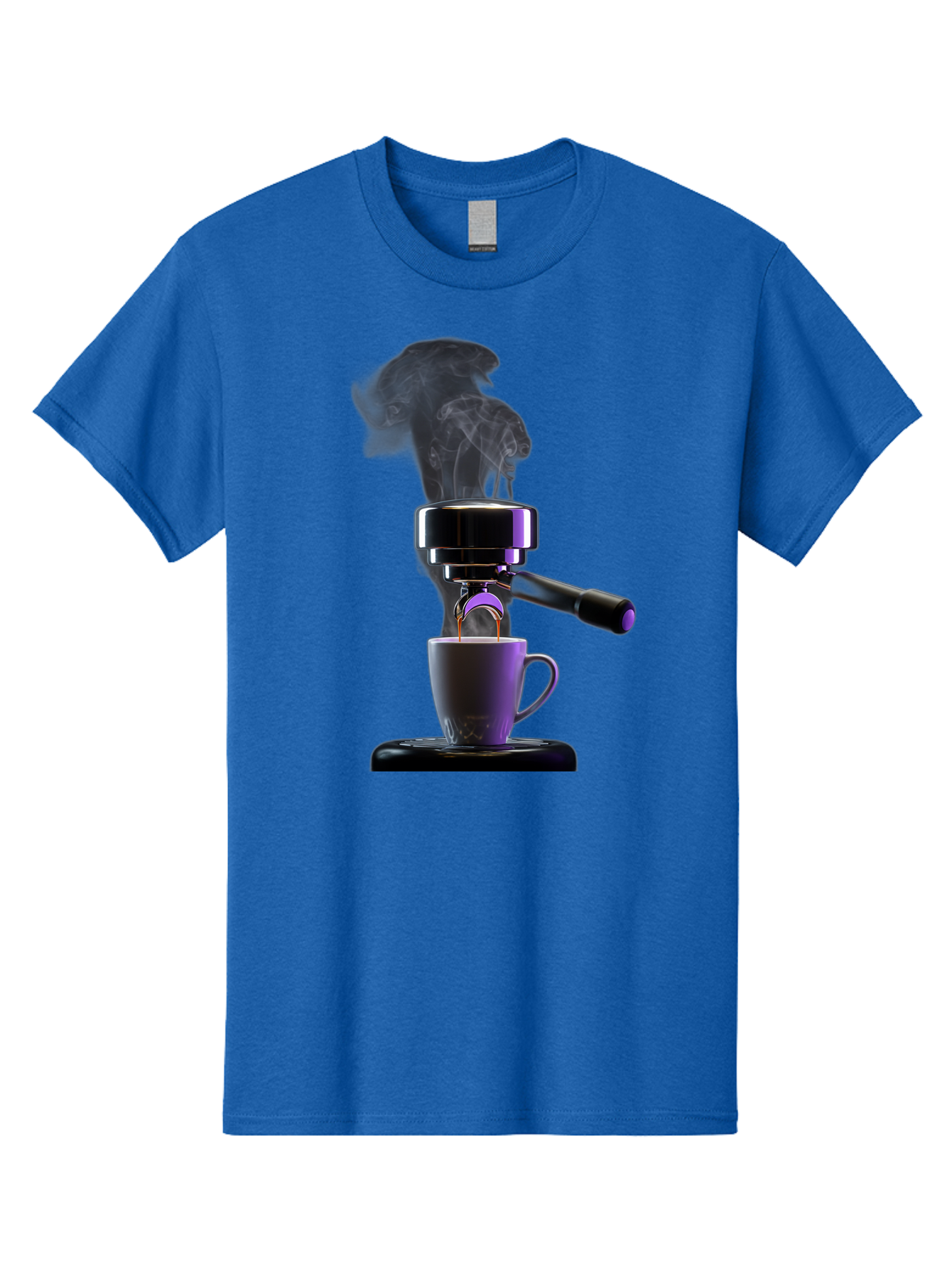 Espresso-Machine Men'S Graphic Tee, 100% Cotton, Comfortable Casual Summer Wear, Machine Washable, Espresso Machine, Coffee Cup, Steam Rising, Coffee Brewing, Black Coffee, Cafe Culture, Coffee Art, Morning Coffee, Espresso Shot, Coffee Time Bab890
