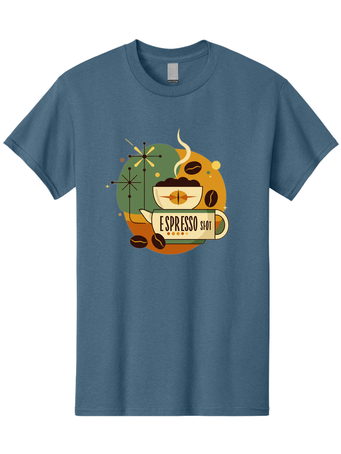 Espresso-Shot-1 Men'S Graphic Tee, 100% Cotton, Comfortable Casual Summer Wear, Machine Washable, Espresso Cup, Coffee Beans, Steaming Hot, Morning Coffee, Caffeine Boost, Coffee Break, Coffee Culture, Coffee Art, Coffee Design Bab891