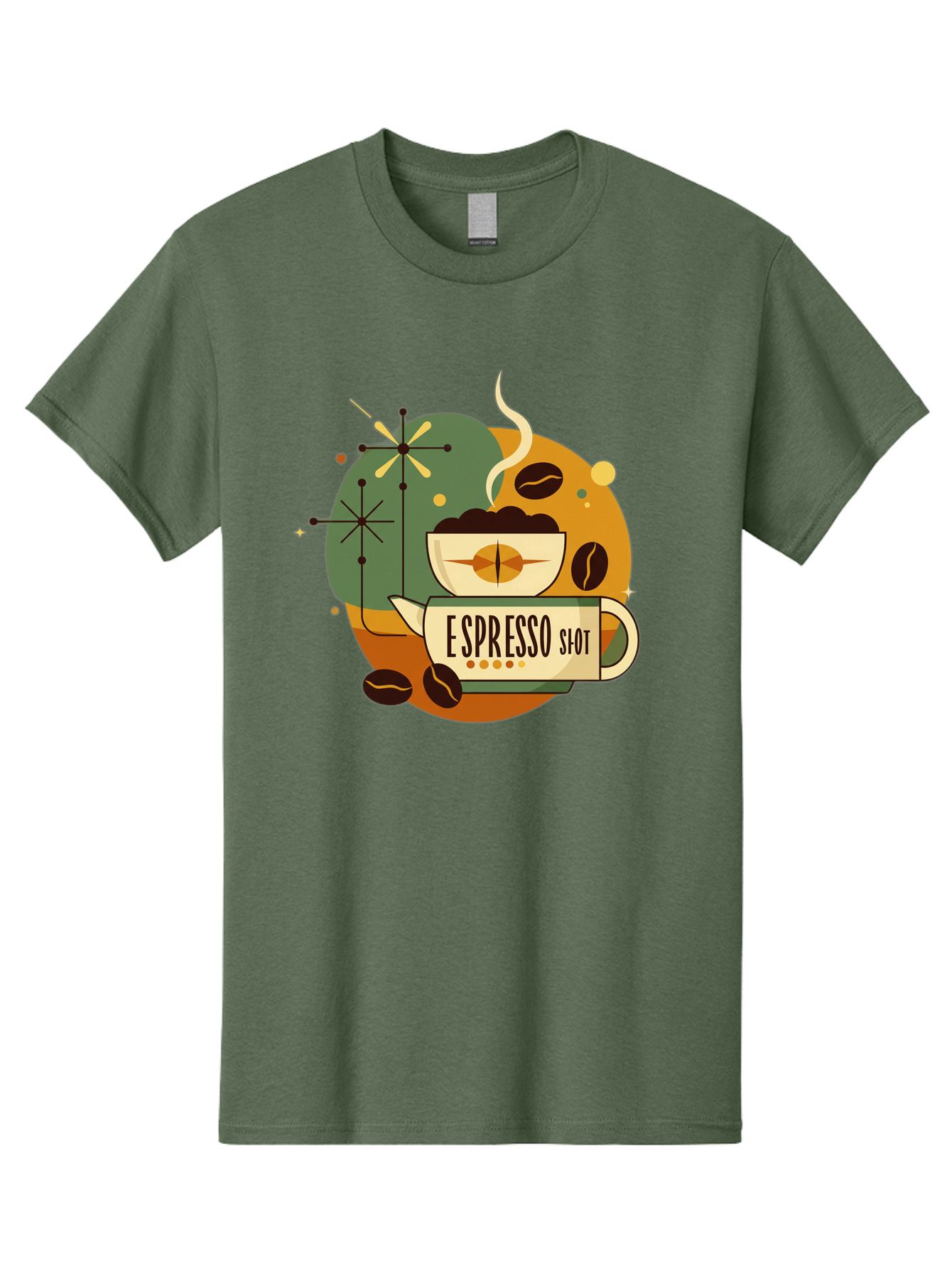 Espresso-Shot-1 Men'S Graphic Tee, 100% Cotton, Comfortable Casual Summer Wear, Machine Washable, Espresso Cup, Coffee Beans, Steaming Hot, Morning Coffee, Caffeine Boost, Coffee Break, Coffee Culture, Coffee Art, Coffee Design Bab891