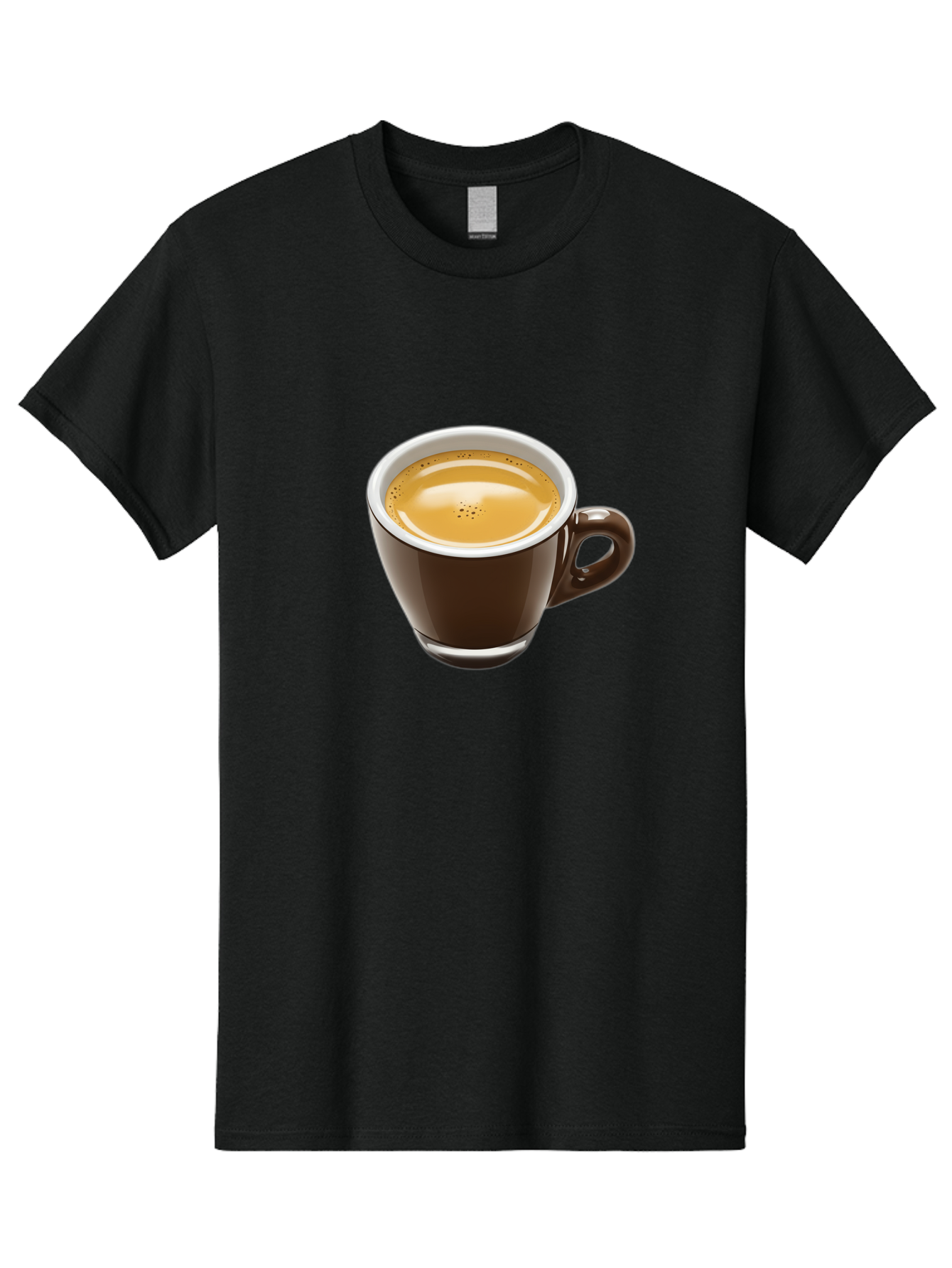 Espresso Men'S Graphic Tee, 100% Cotton, Comfortable Casual Summer Wear, Machine Washable, Coffee Cup, Espresso, Morning Coffee, Crema On Top, Coffee Beverage, Brown Ceramic Cup, Coffee Culture Bab894