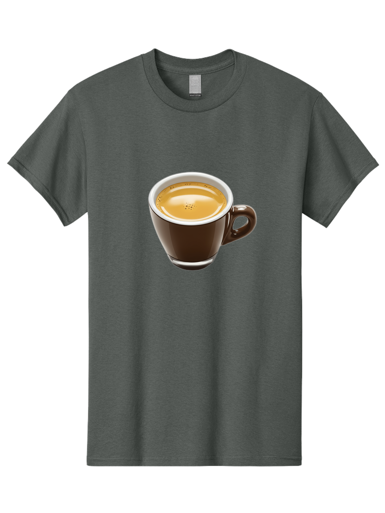 Espresso Men'S Graphic Tee, 100% Cotton, Comfortable Casual Summer Wear, Machine Washable, Coffee Cup, Espresso, Morning Coffee, Crema On Top, Coffee Beverage, Brown Ceramic Cup, Coffee Culture Bab894