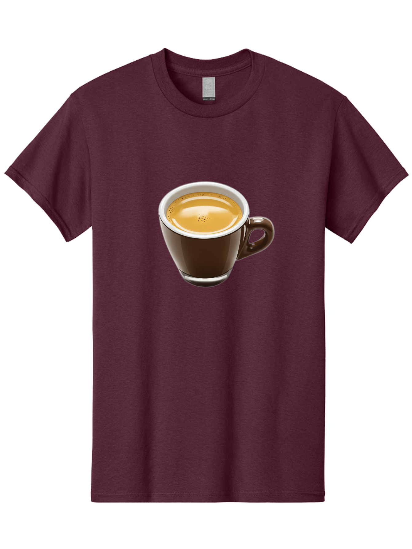 Espresso Men'S Graphic Tee, 100% Cotton, Comfortable Casual Summer Wear, Machine Washable, Coffee Cup, Espresso, Morning Coffee, Crema On Top, Coffee Beverage, Brown Ceramic Cup, Coffee Culture Bab894
