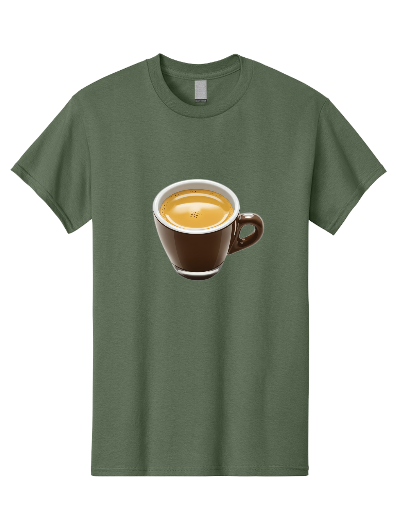 Espresso Men'S Graphic Tee, 100% Cotton, Comfortable Casual Summer Wear, Machine Washable, Coffee Cup, Espresso, Morning Coffee, Crema On Top, Coffee Beverage, Brown Ceramic Cup, Coffee Culture Bab894