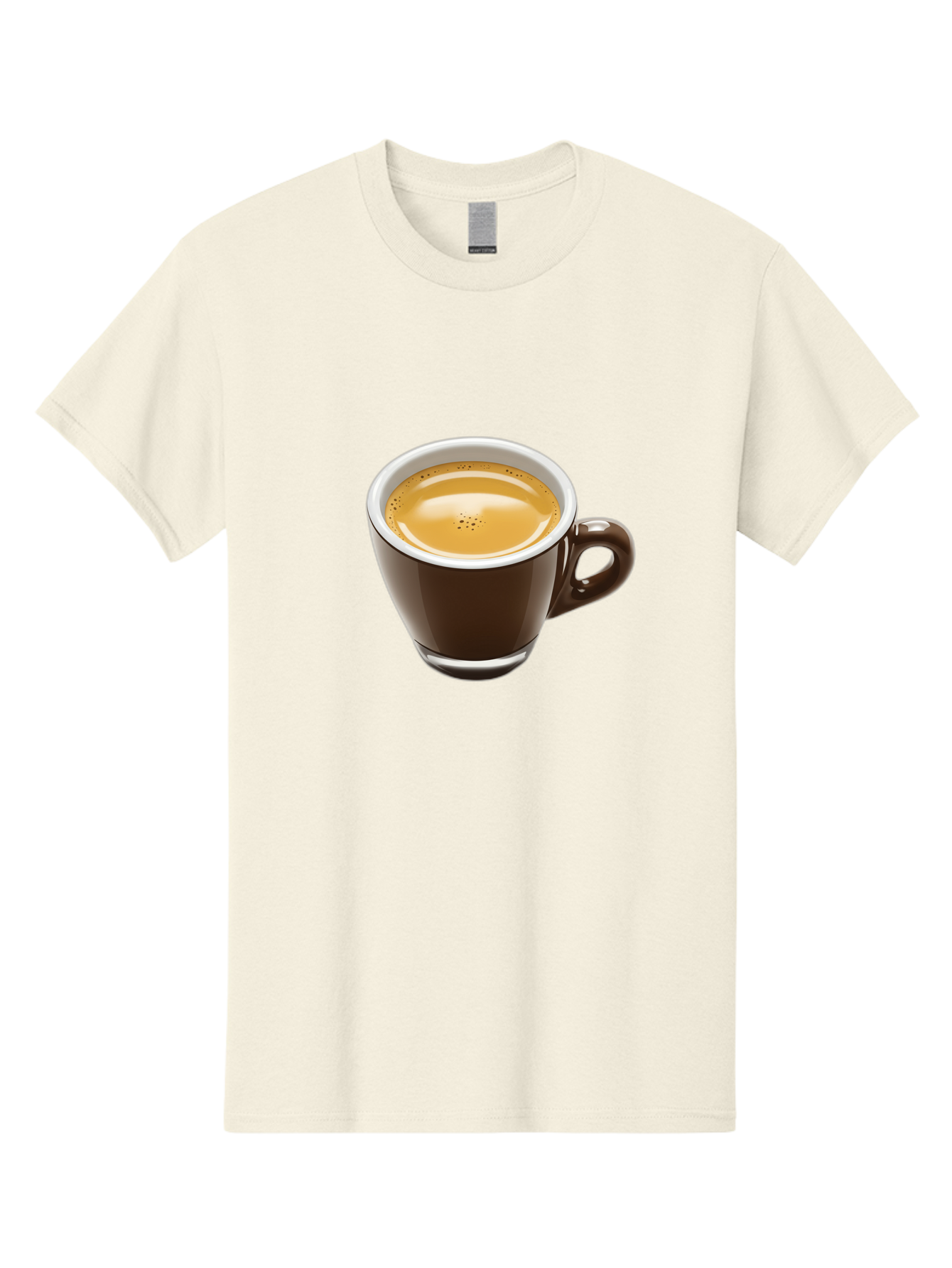 Espresso Men'S Graphic Tee, 100% Cotton, Comfortable Casual Summer Wear, Machine Washable, Coffee Cup, Espresso, Morning Coffee, Crema On Top, Coffee Beverage, Brown Ceramic Cup, Coffee Culture Bab894
