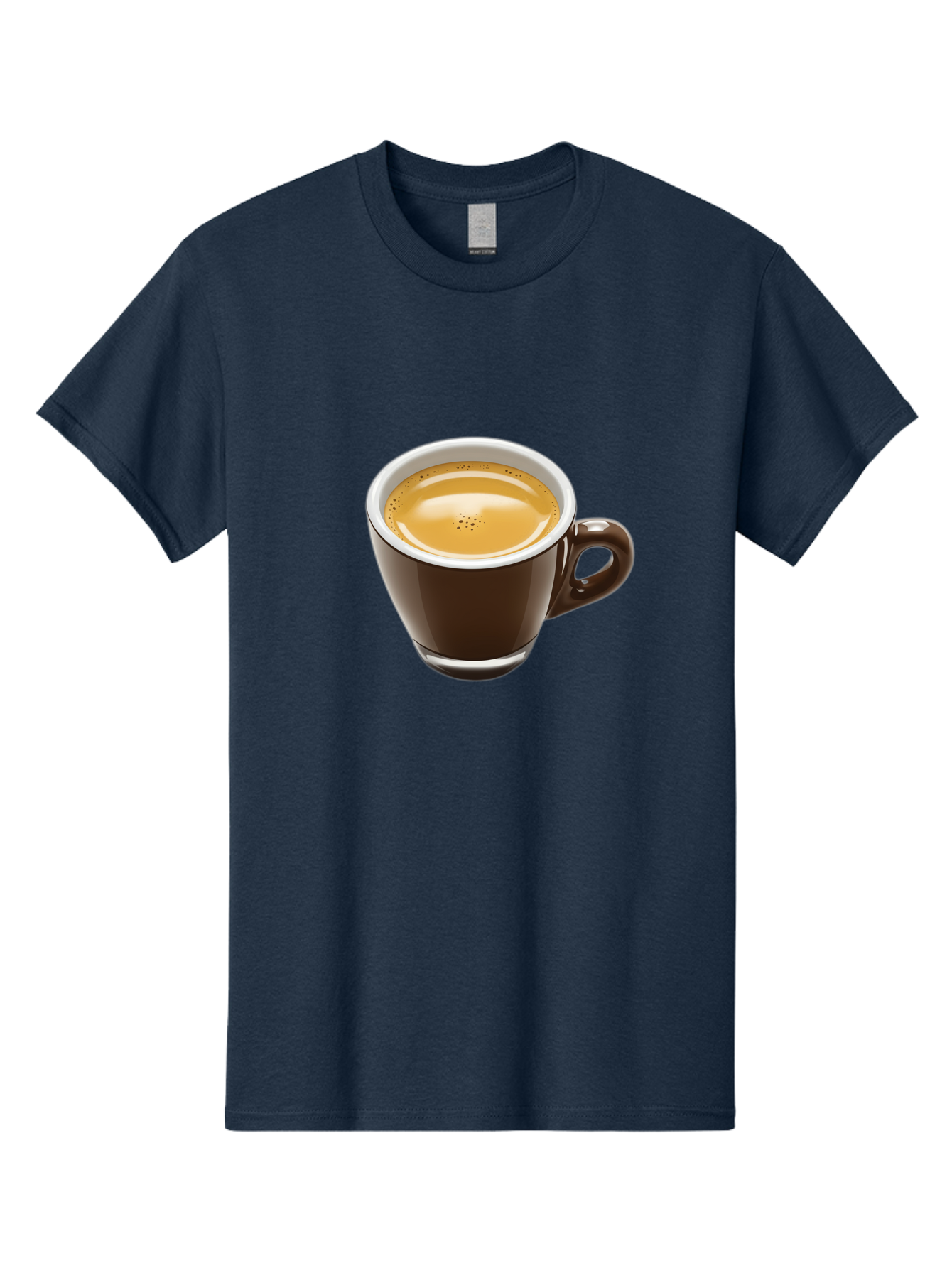 Espresso Men'S Graphic Tee, 100% Cotton, Comfortable Casual Summer Wear, Machine Washable, Coffee Cup, Espresso, Morning Coffee, Crema On Top, Coffee Beverage, Brown Ceramic Cup, Coffee Culture Bab894