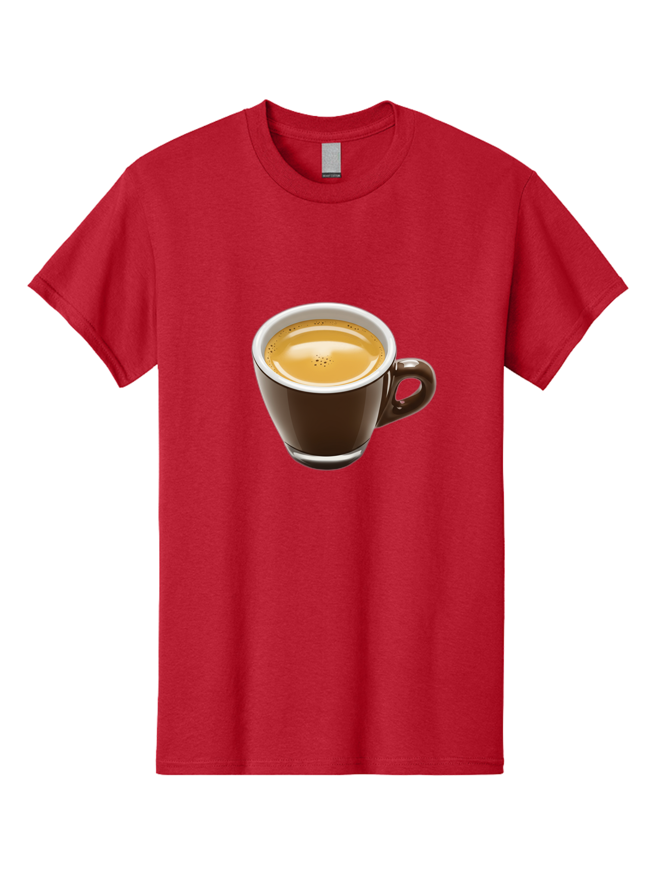 Espresso Men'S Graphic Tee, 100% Cotton, Comfortable Casual Summer Wear, Machine Washable, Coffee Cup, Espresso, Morning Coffee, Crema On Top, Coffee Beverage, Brown Ceramic Cup, Coffee Culture Bab894