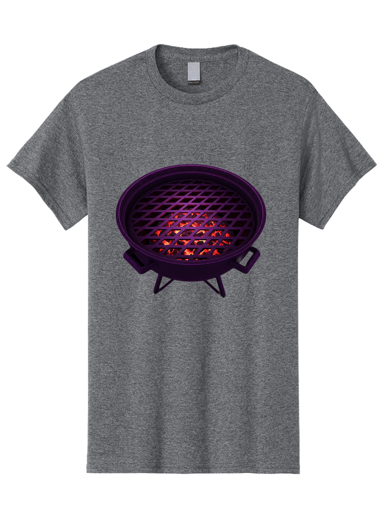 Fire-Pit Men'S Graphic Tee, 100% Cotton, Comfortable Casual Summer Wear, Machine Washable, Fire Pit, Grill Grate, Burning Coals, Outdoor Cooking, Camping Gear, Barbecue, Grill, Outdoor Fire Bab903