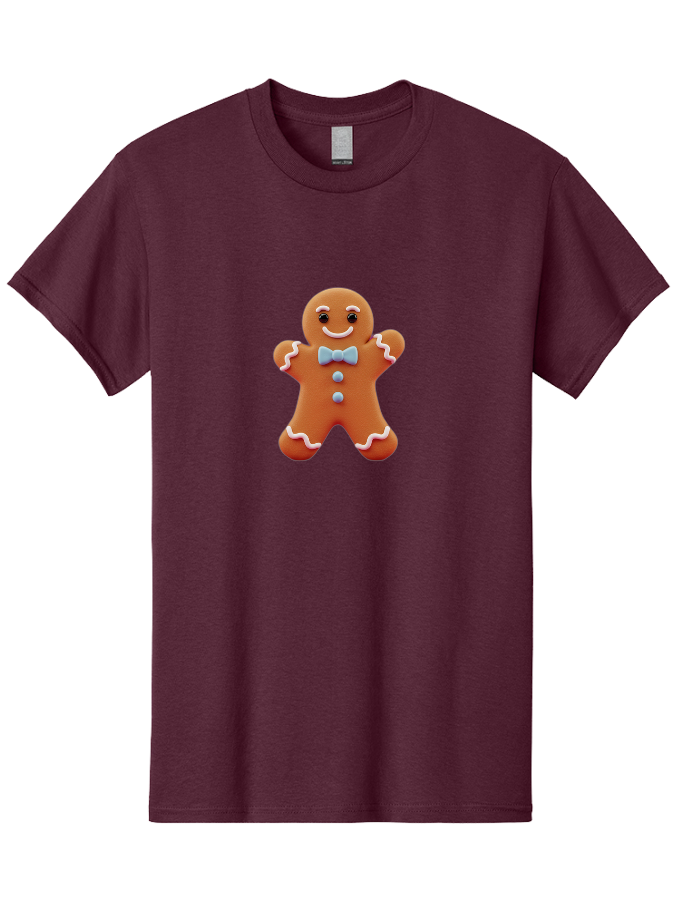 Gingerbread-Man-10 Men'S Graphic Tee, 100% Cotton, Comfortable Casual Summer Wear, Machine Washable, Gingerbread Man, Cookie Decoration, Festive Treat, Holiday Baking, Sweet Delight, Charming Character, Icing Details, Cute Expression, Bab942