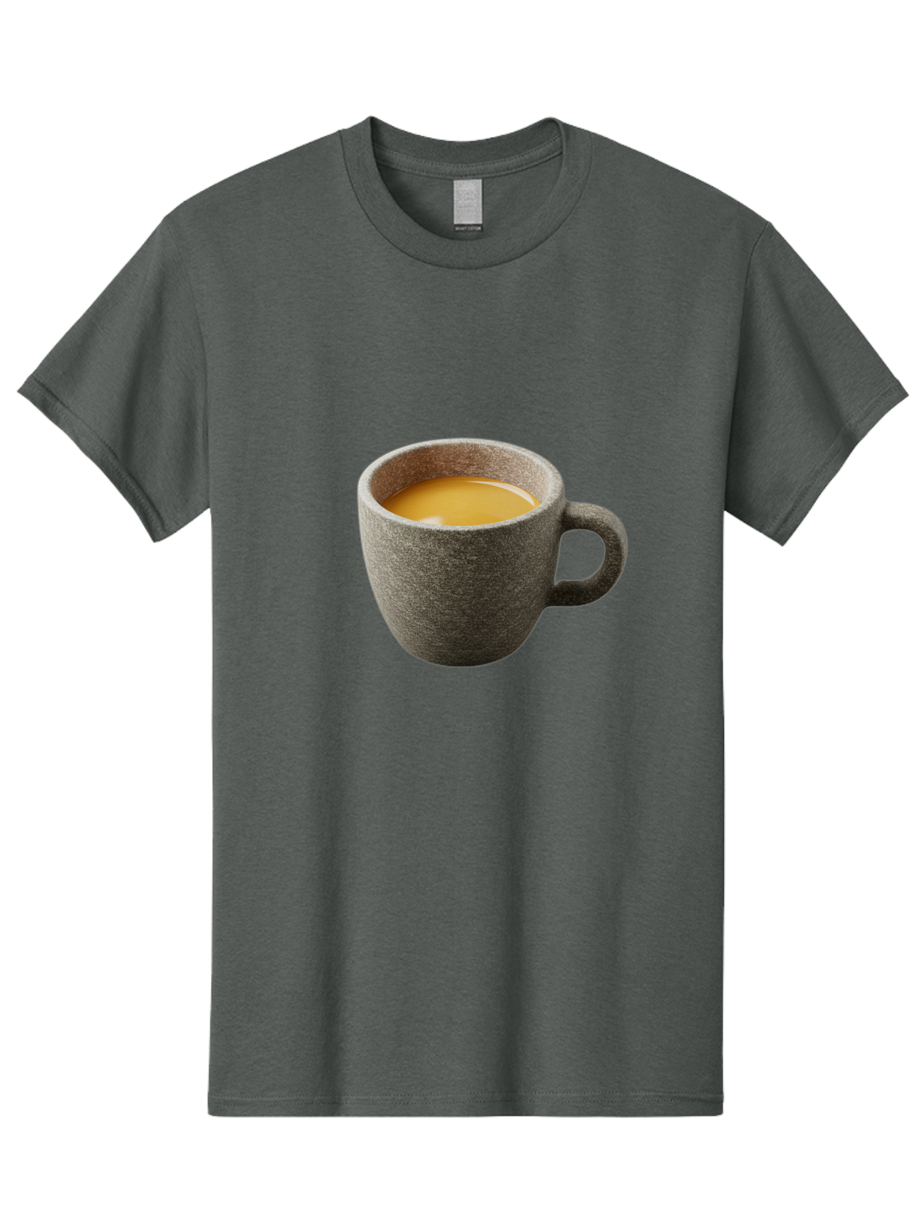 Grey-Coffee-Mug Men'S Graphic Tee, 100% Cotton, Comfortable Casual Summer Wear, Machine Washable, Coffee Cup, Gray Mug, Coffee Drink, Morning Coffee, Coffee Time, Beverage, Hot Drink, Cozy Moment Bac008