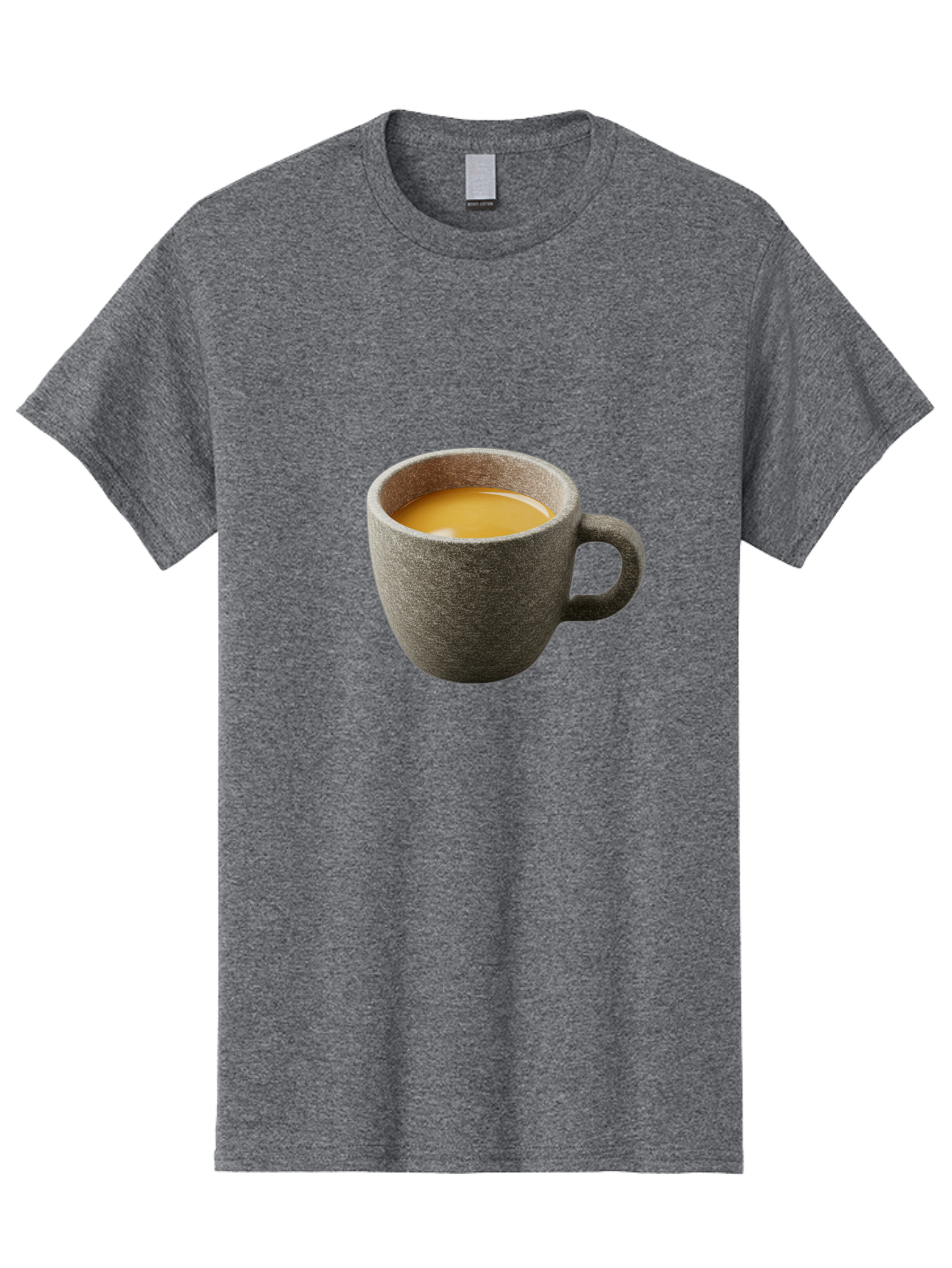 Grey-Coffee-Mug Men'S Graphic Tee, 100% Cotton, Comfortable Casual Summer Wear, Machine Washable, Coffee Cup, Gray Mug, Coffee Drink, Morning Coffee, Coffee Time, Beverage, Hot Drink, Cozy Moment Bac008
