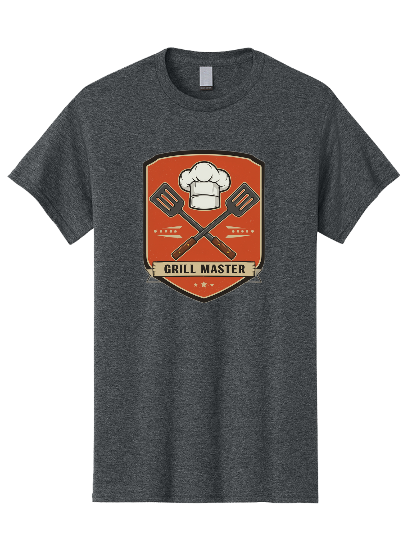 Grill-Master Men'S Graphic Tee, 100% Cotton, Comfortable Casual Summer Wear, Machine Washable, Grill Master Logo, Chef Hat, Barbecue Utensils, Grilling Tools, Culinary Expertise, Cooking Mastery, Grill Mastery, Chef Logo Bac012