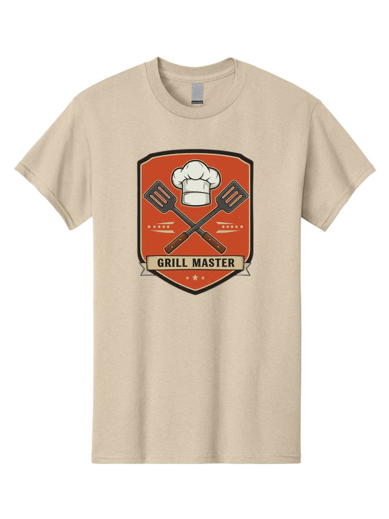 Grill-Master Men'S Graphic Tee, 100% Cotton, Comfortable Casual Summer Wear, Machine Washable, Grill Master Logo, Chef Hat, Barbecue Utensils, Grilling Tools, Culinary Expertise, Cooking Mastery, Grill Mastery, Chef Logo Bac012