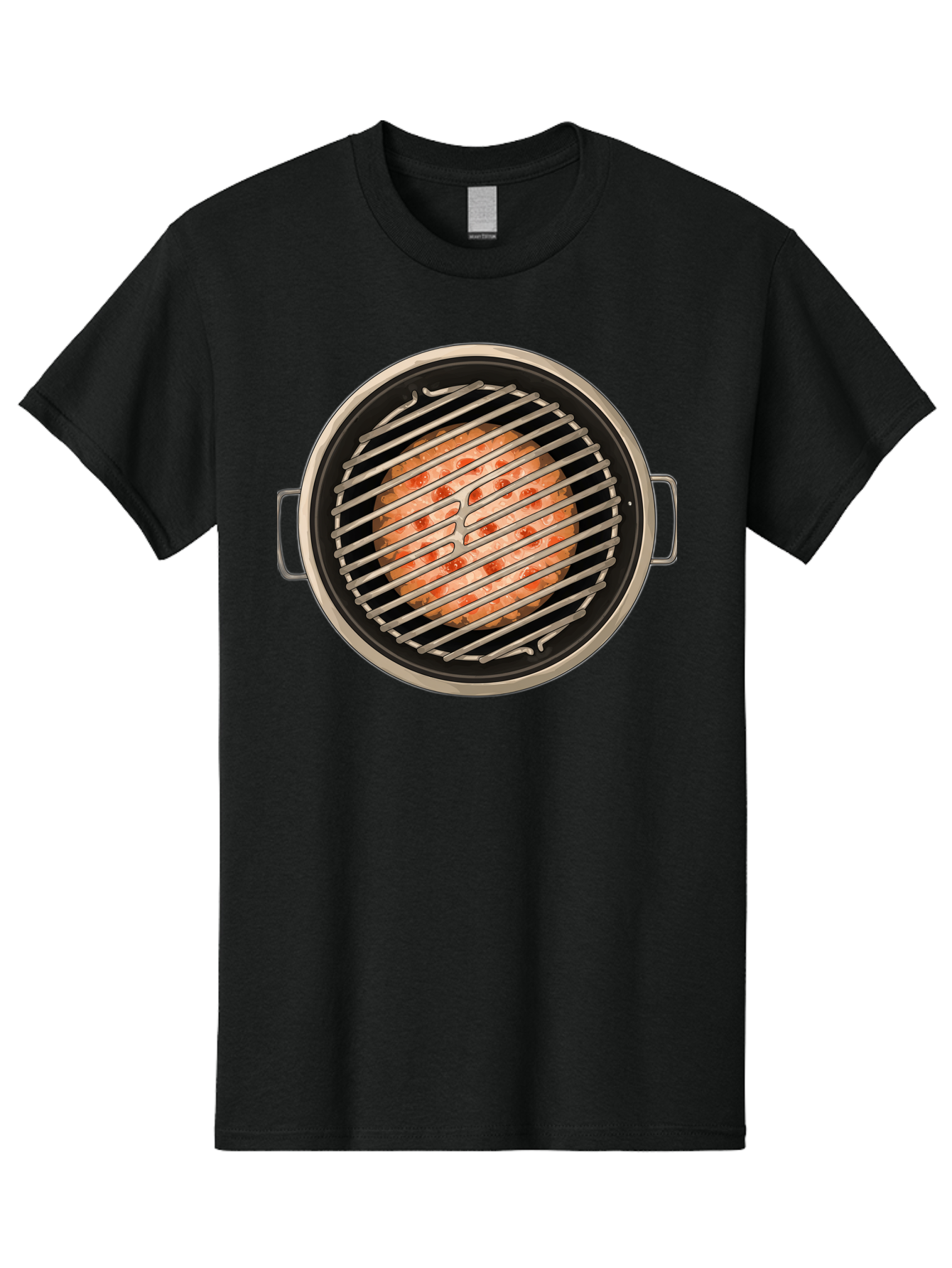 Grilled-Salmon Men'S Graphic Tee, 100% Cotton, Comfortable Casual Summer Wear, Machine Washable, Grilled Chicken, Chicken Breast, Cooking, Barbecue, Grilling, Meat, Kitchen, Food, Cooking Technique, Grill Marks, Culinary Art Bac015