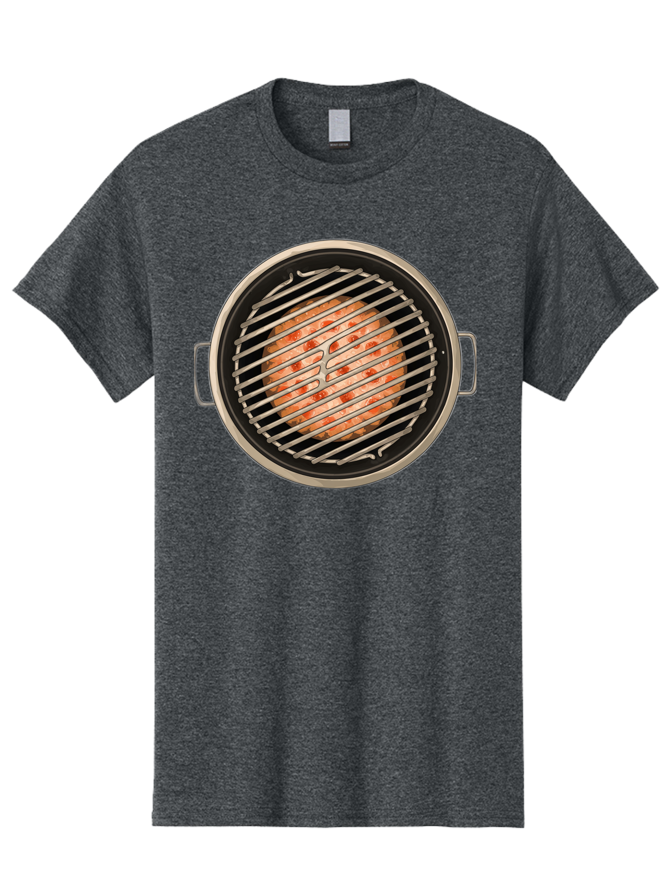 Grilled-Salmon Men'S Graphic Tee, 100% Cotton, Comfortable Casual Summer Wear, Machine Washable, Grilled Chicken, Chicken Breast, Cooking, Barbecue, Grilling, Meat, Kitchen, Food, Cooking Technique, Grill Marks, Culinary Art Bac015