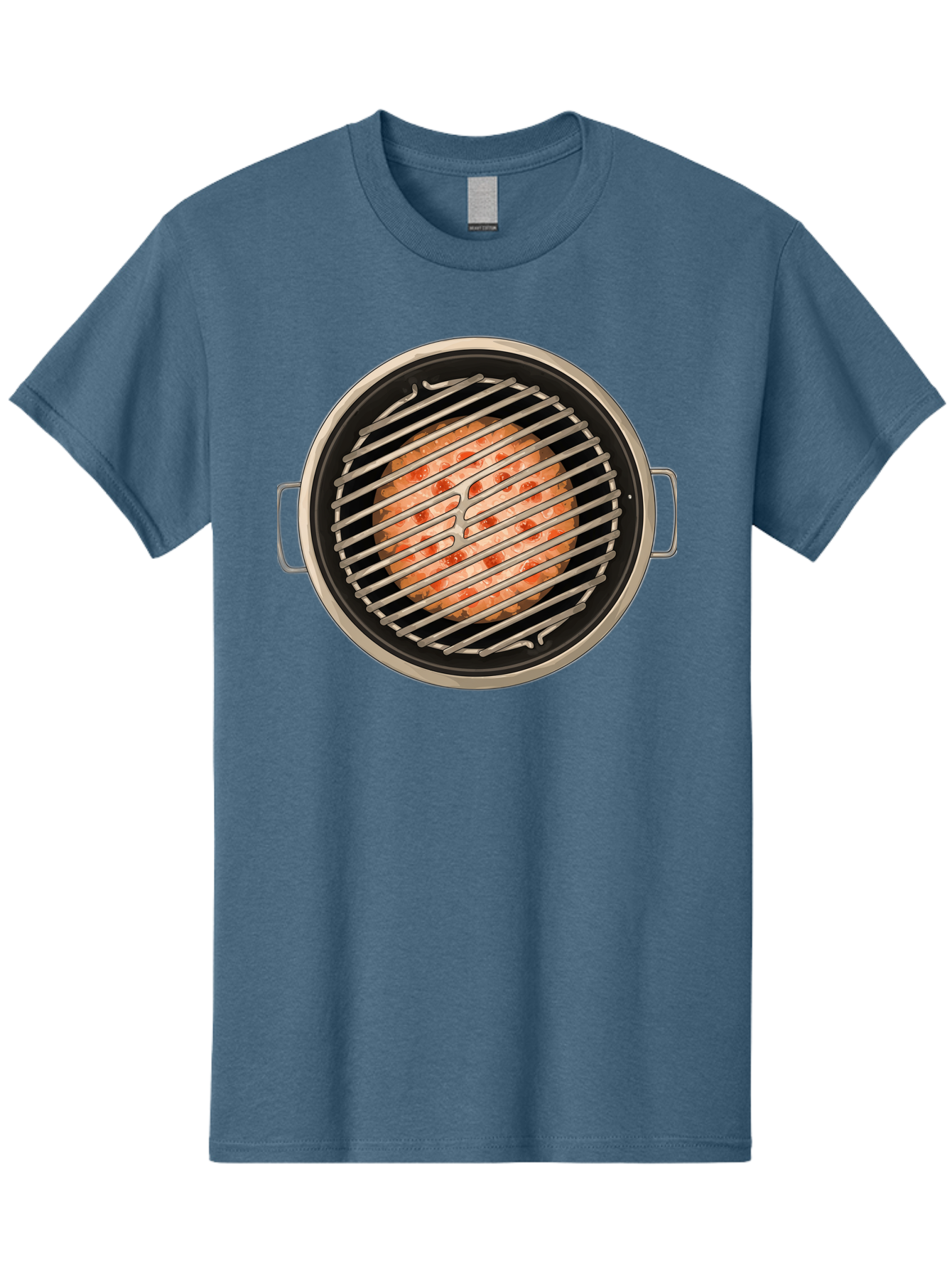 Grilled-Salmon Men'S Graphic Tee, 100% Cotton, Comfortable Casual Summer Wear, Machine Washable, Grilled Chicken, Chicken Breast, Cooking, Barbecue, Grilling, Meat, Kitchen, Food, Cooking Technique, Grill Marks, Culinary Art Bac015