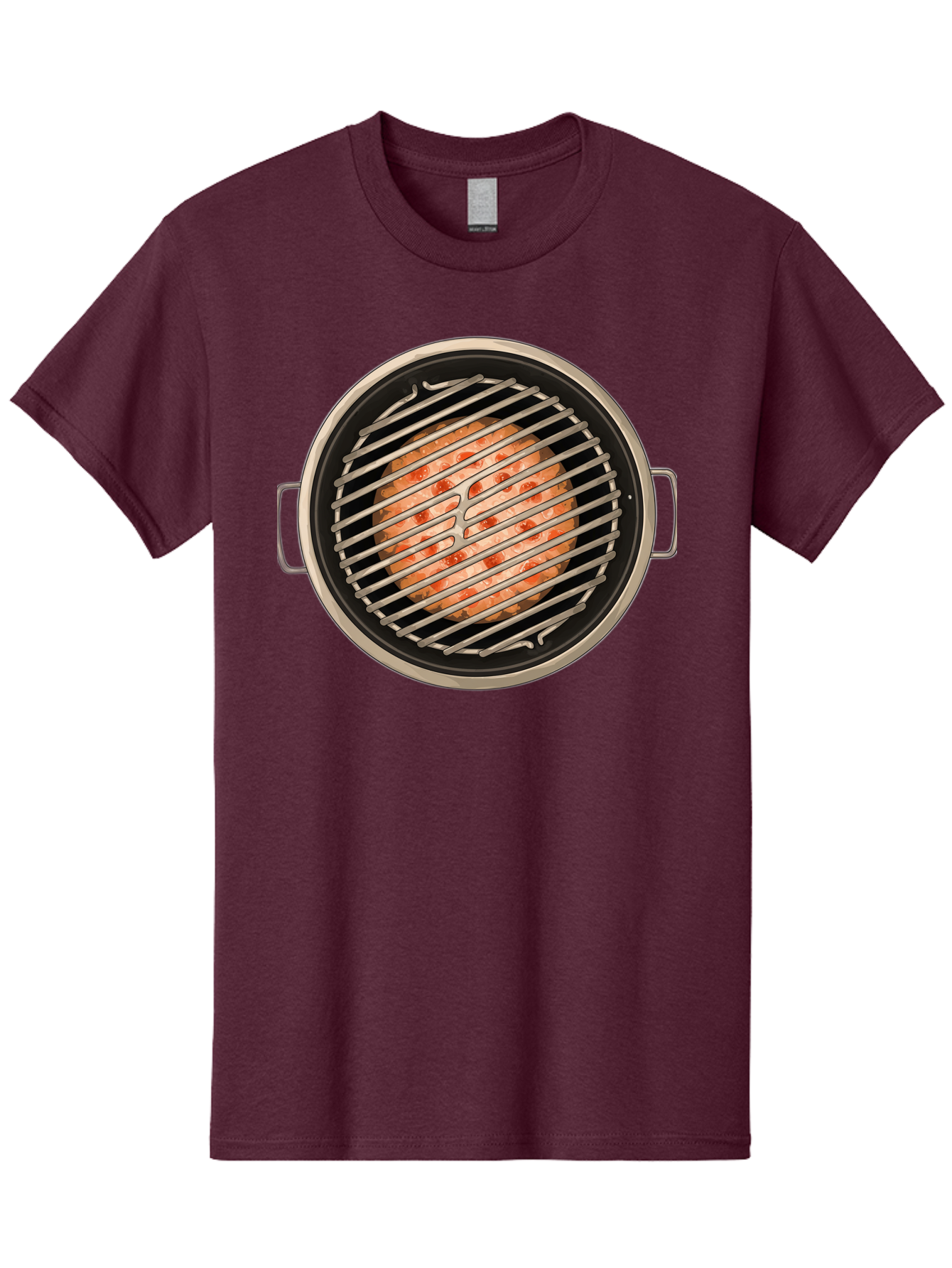Grilled-Salmon Men'S Graphic Tee, 100% Cotton, Comfortable Casual Summer Wear, Machine Washable, Grilled Chicken, Chicken Breast, Cooking, Barbecue, Grilling, Meat, Kitchen, Food, Cooking Technique, Grill Marks, Culinary Art Bac015